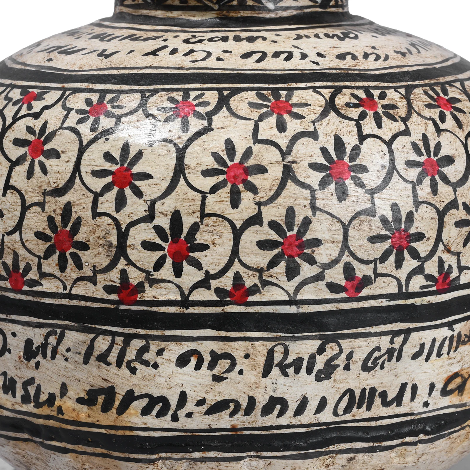 Painted Iron Matka (Indian Water Pot) - Image 6