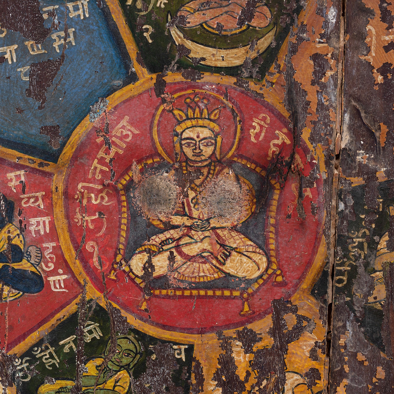 Painted Jain Cosmological Mandala Panel - Late 19th Century - Image 4