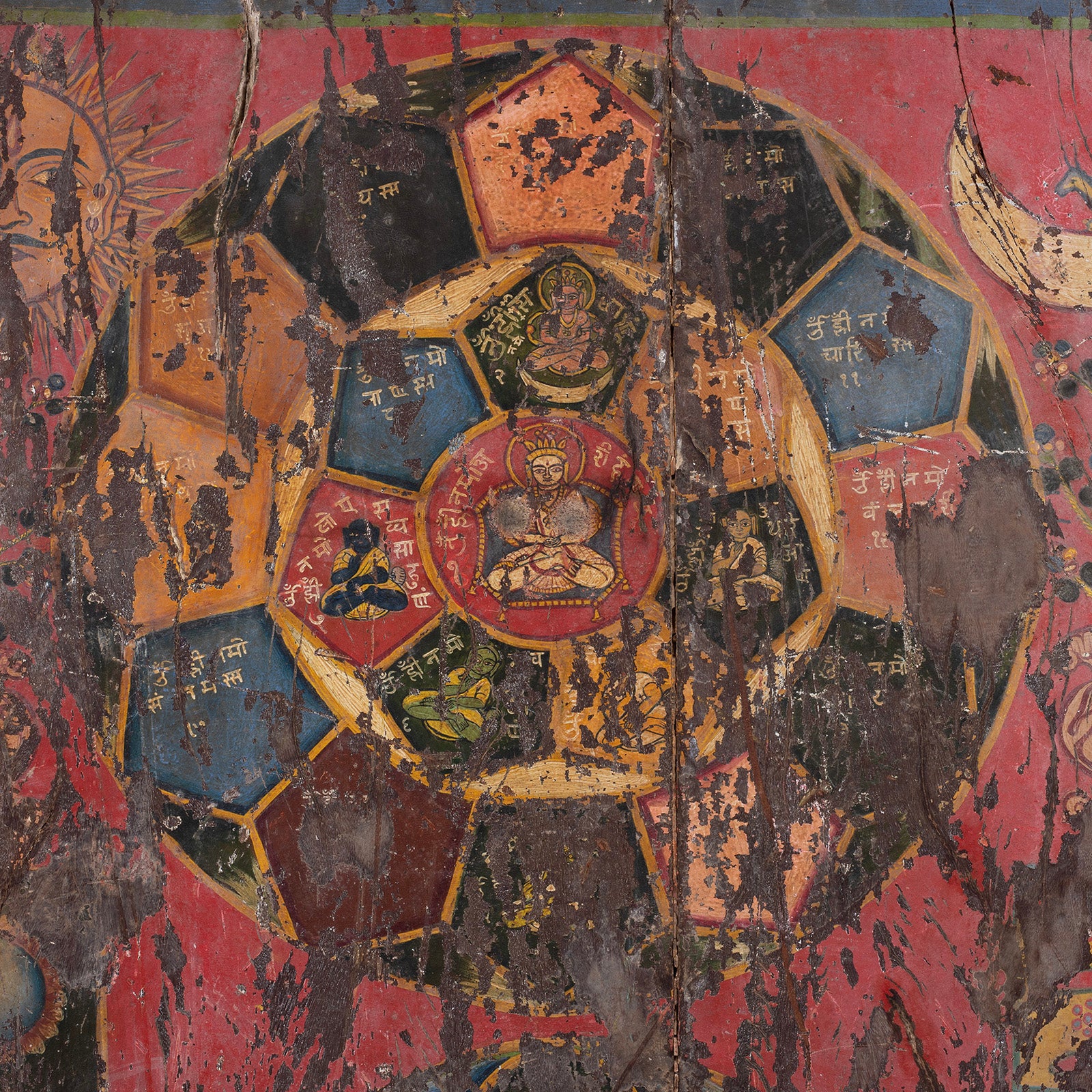 Painted Jain Cosmological Mandala Panel - Late 19th Century - Image 6