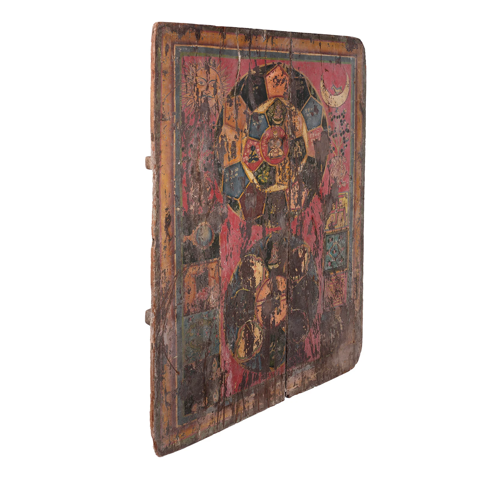 Painted Jain Cosmological Mandala Panel - Late 19th Century - Image 9