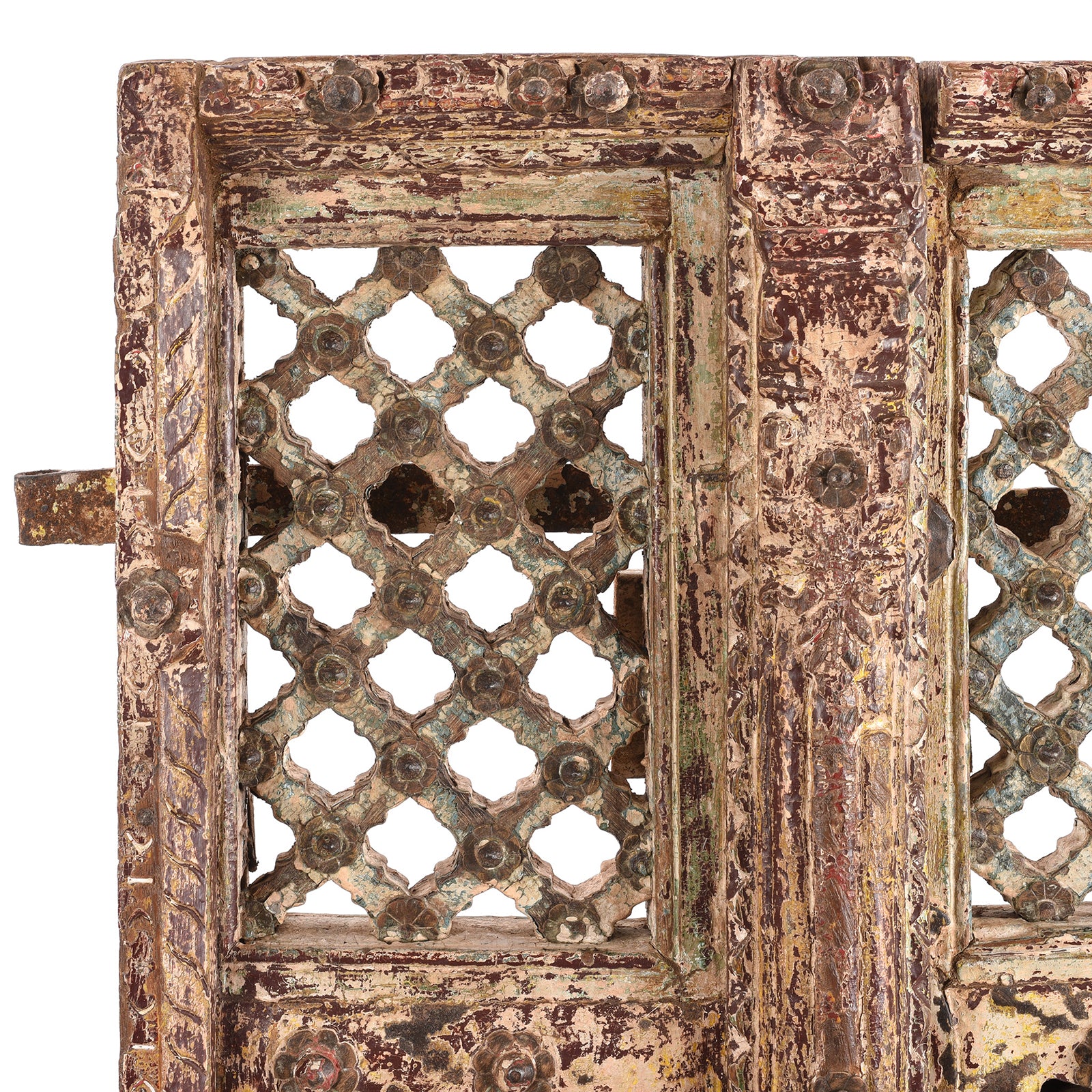 Carved Teak Jali Shrine Doors From Gujarat - 18th Century - Image 12