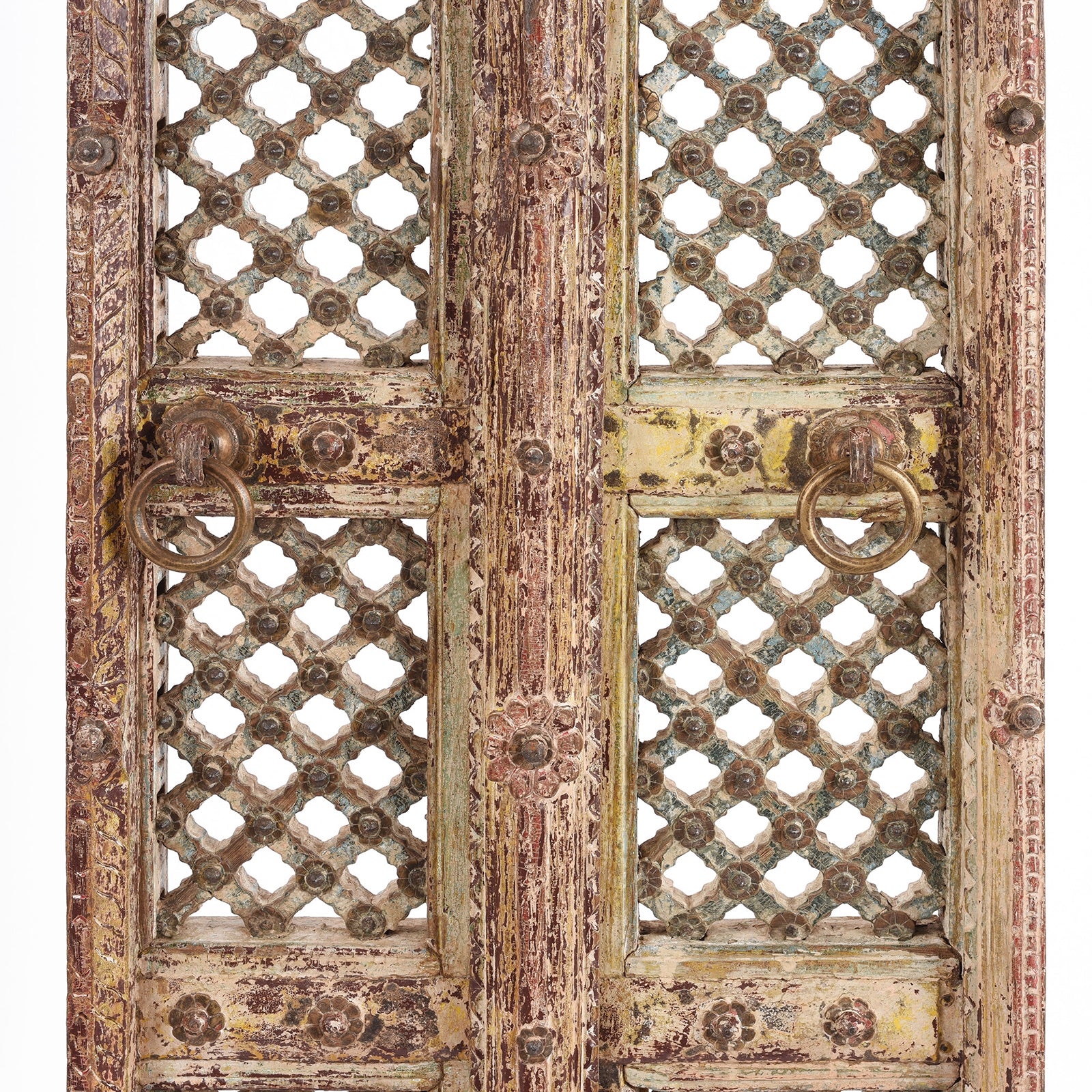 Carved Teak Jali Shrine Doors From Gujarat - 18th Century - Image 13