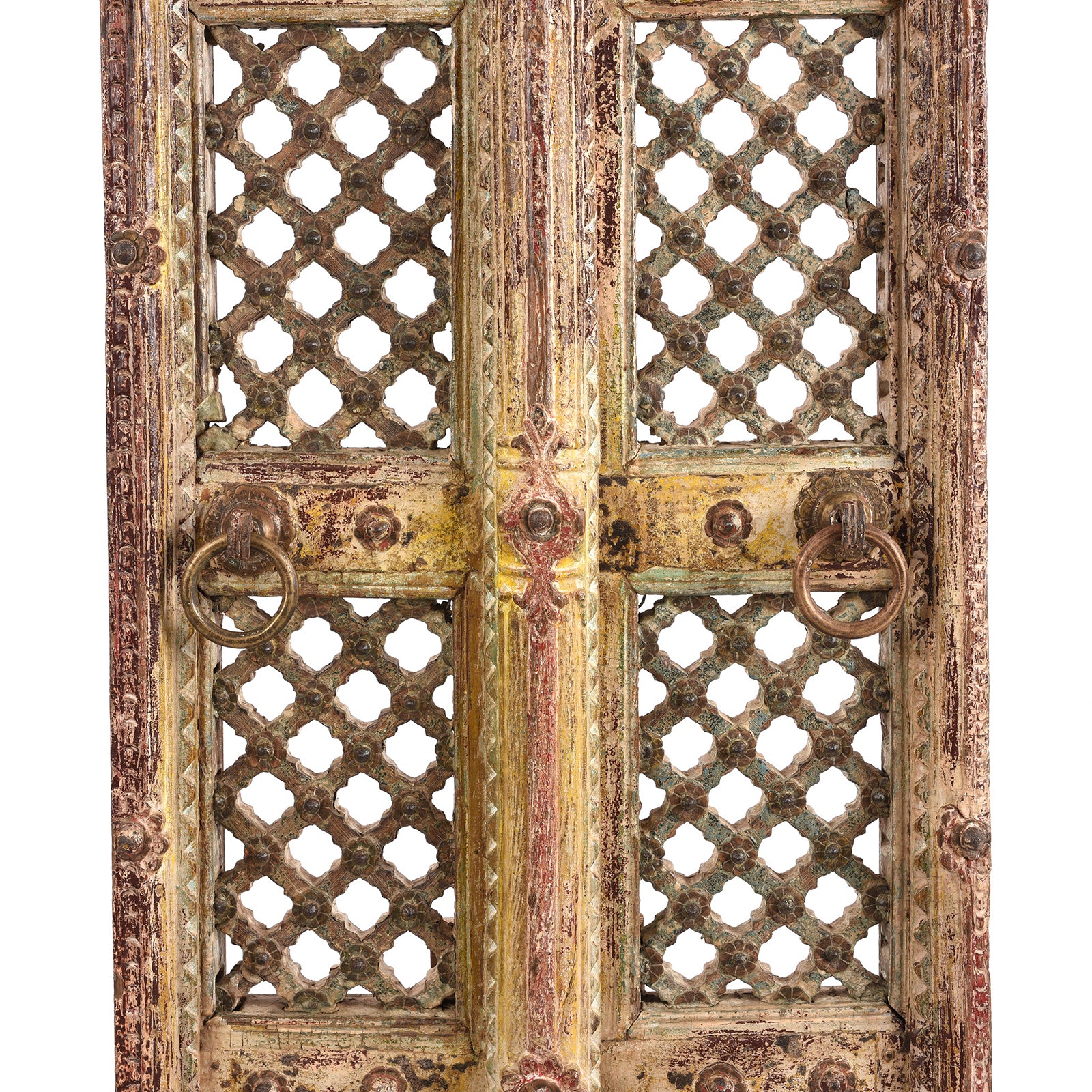 Carved Teak Jali Shrine Doors From Gujarat - 18th Century - Image 6