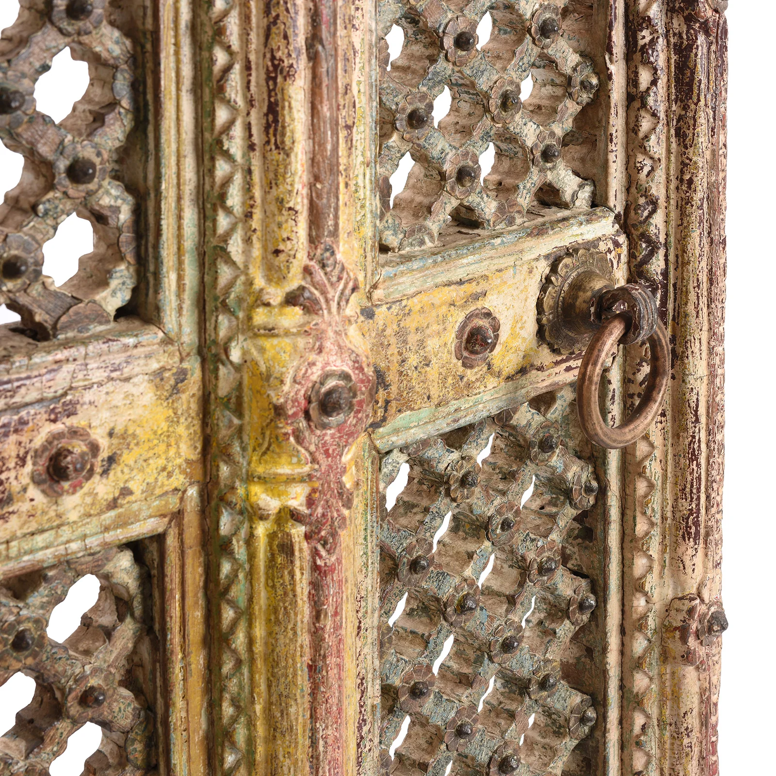 Carved Teak Jali Shrine Doors From Gujarat - 18th Century - Image 7