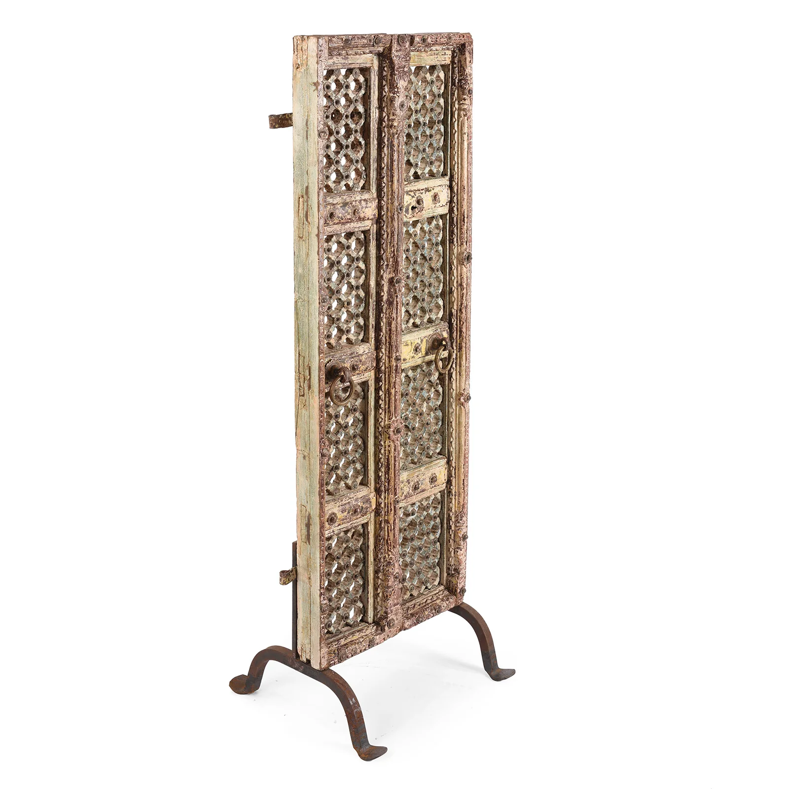 Carved Teak Jali Shrine Doors From Gujarat - 18th Century - Image 9