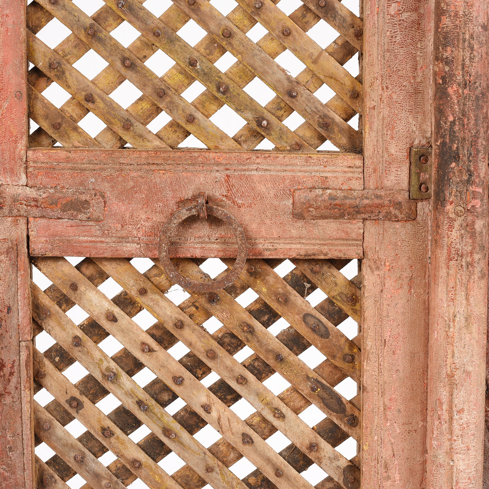 Painted Jali Window Shutters From Rajasthan - 19th Century - Image 2