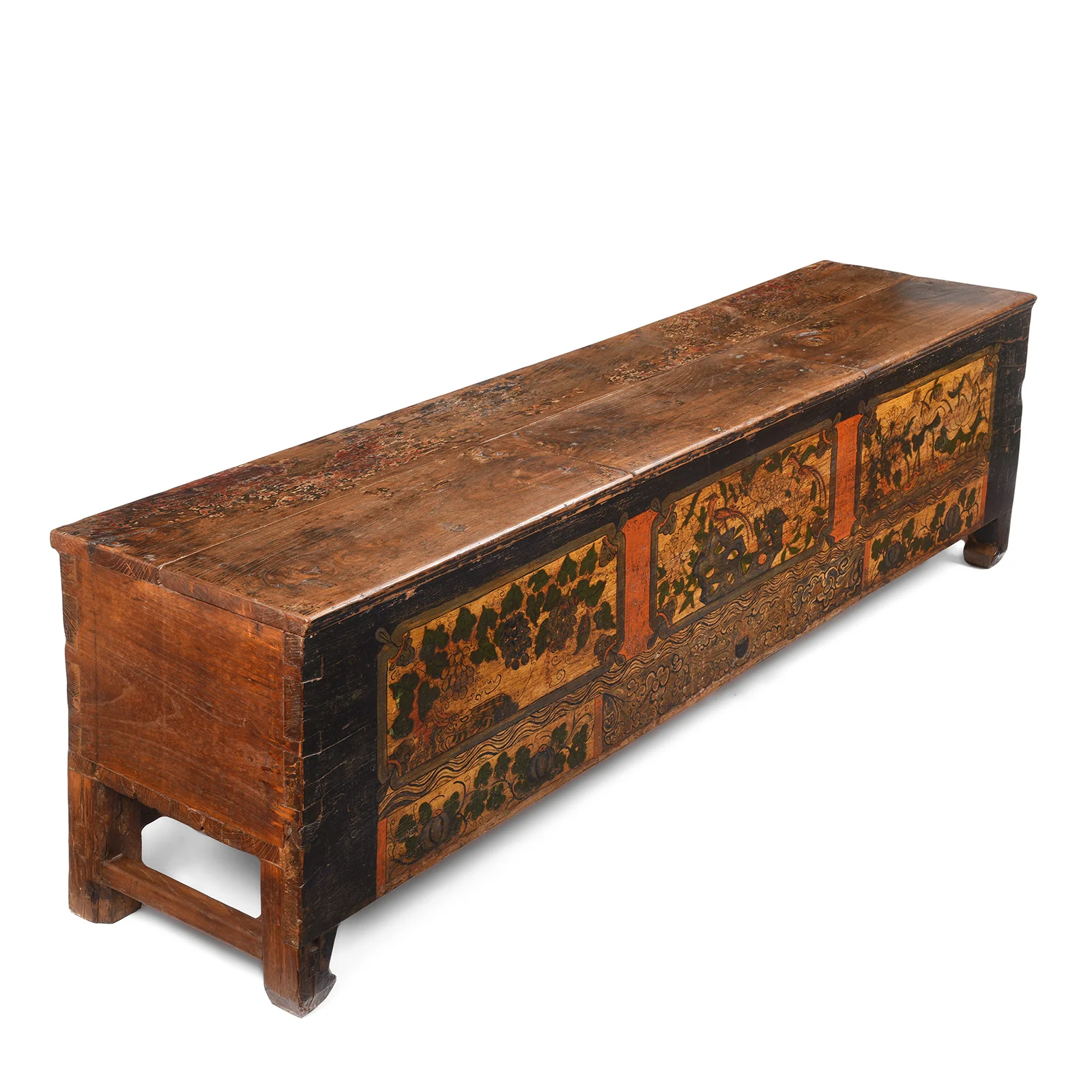 Painted Blanket Chest From Mongolia - 19thC - Image 2