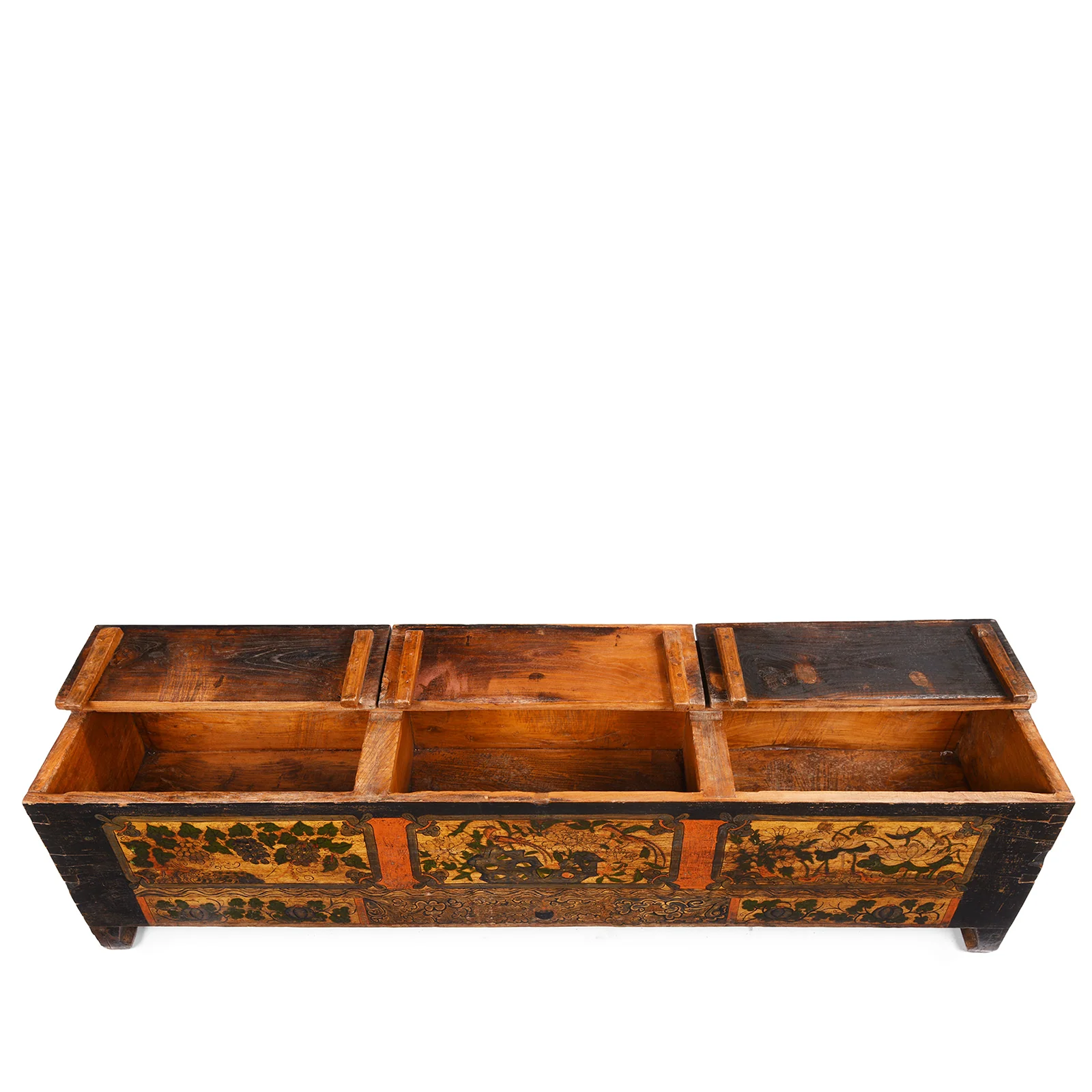 Painted Blanket Chest From Mongolia - 19thC - Image 3