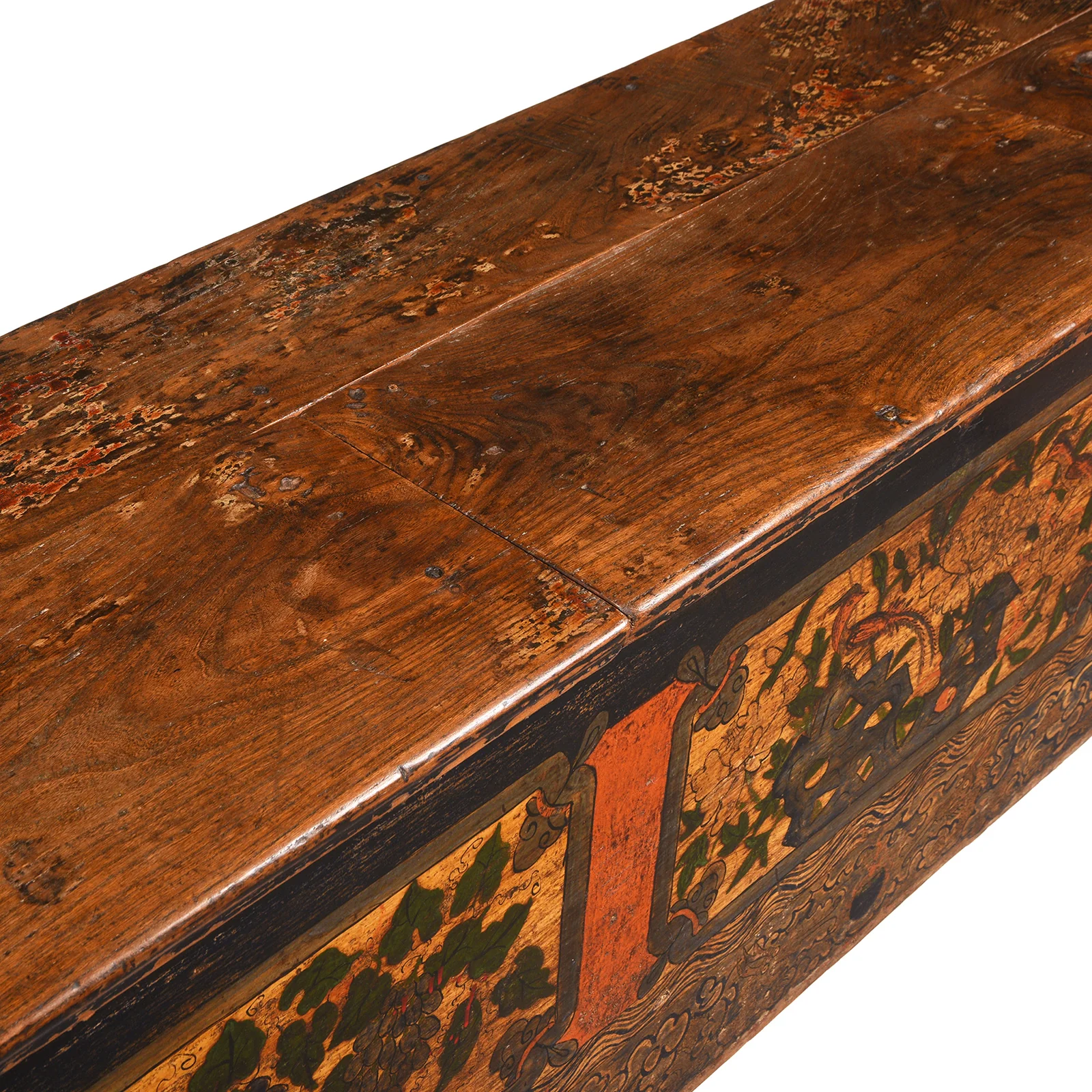 Painted Blanket Chest From Mongolia - 19thC - Image 5