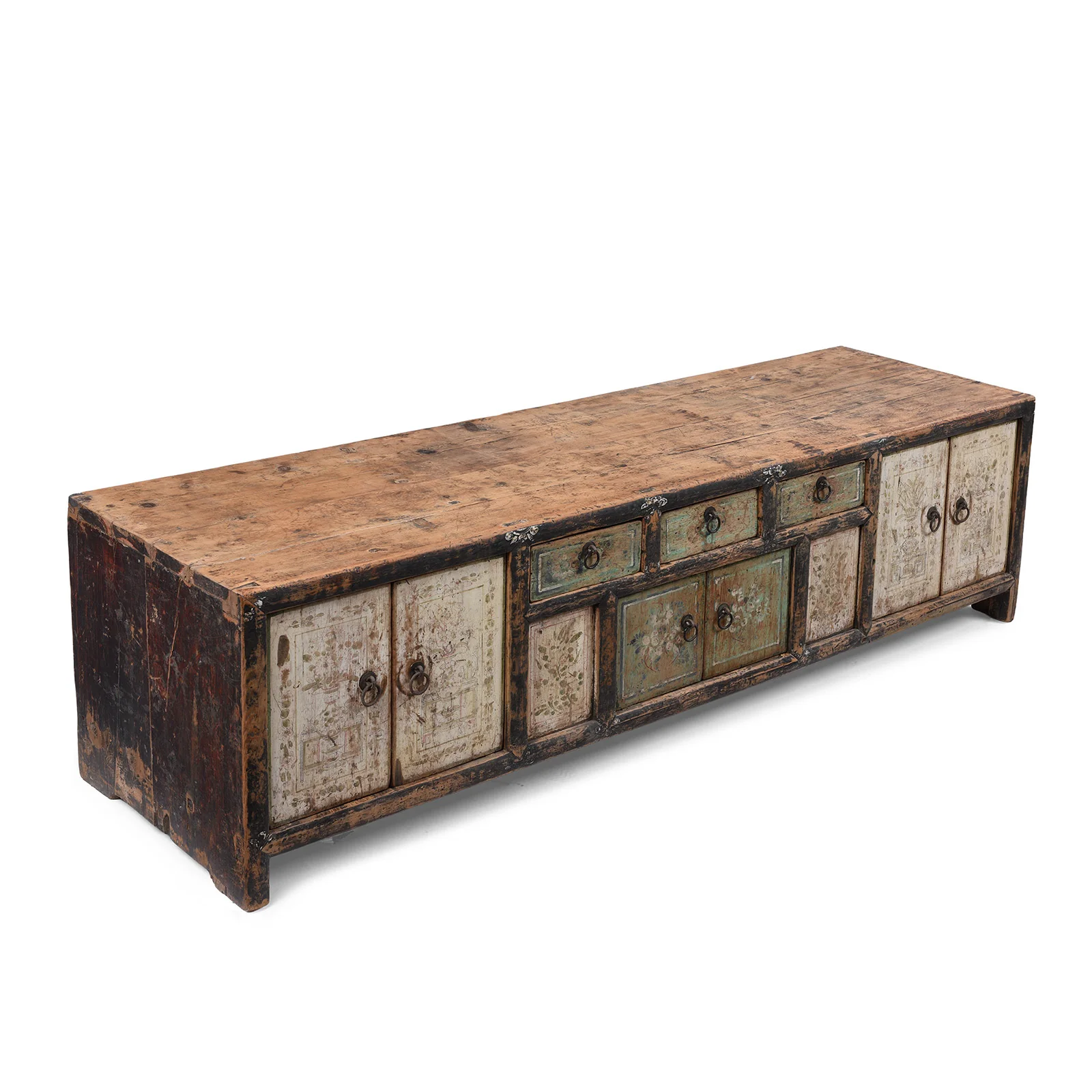 Painted Kang Cabinet From Mongolia - 19th Century - Image 9