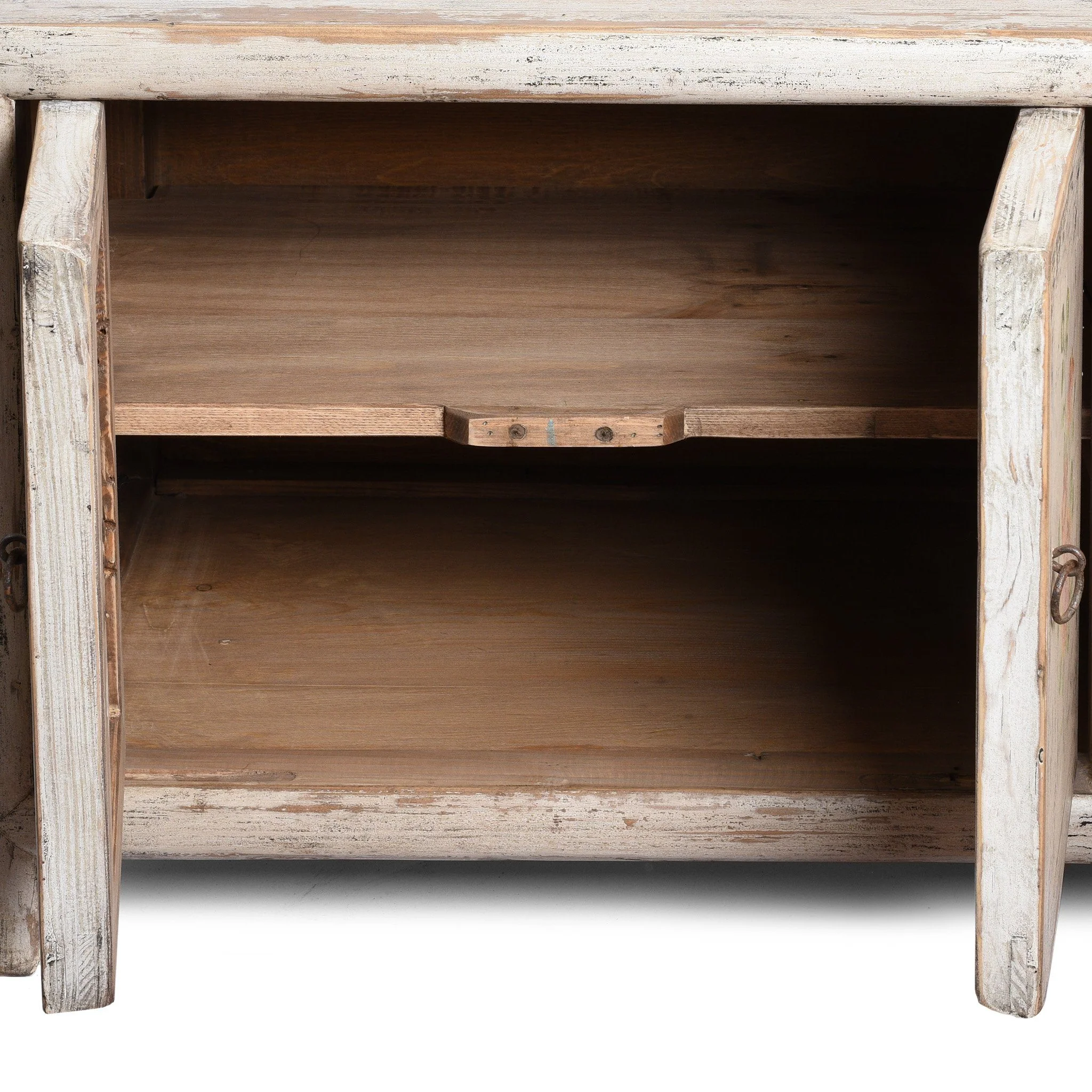 Painted Kang Sideboard Made From Old Pine - From Mongolia - Image 5