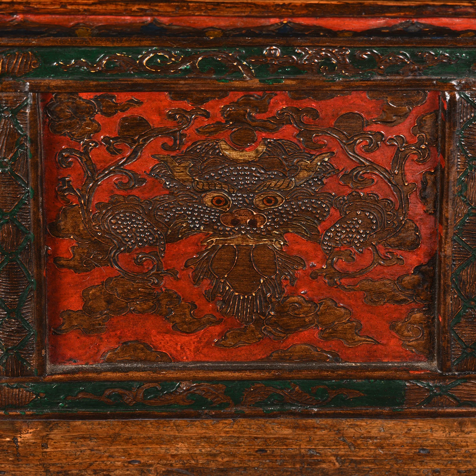 Painted Choksar Prayer Table from Tibet - 19th Century - Image 5