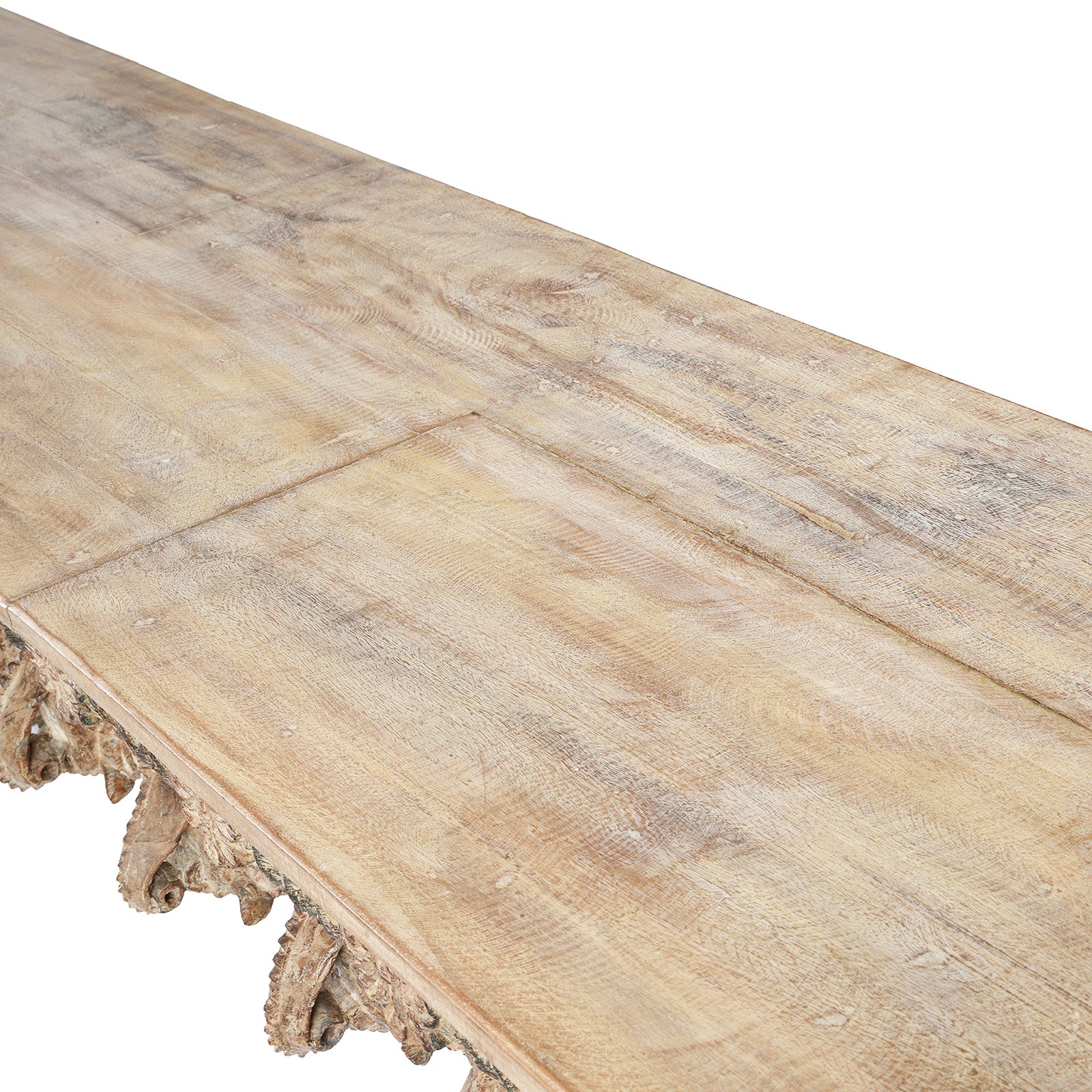 Painted Long Console Table Made From Reclaimed Teak - Image 4