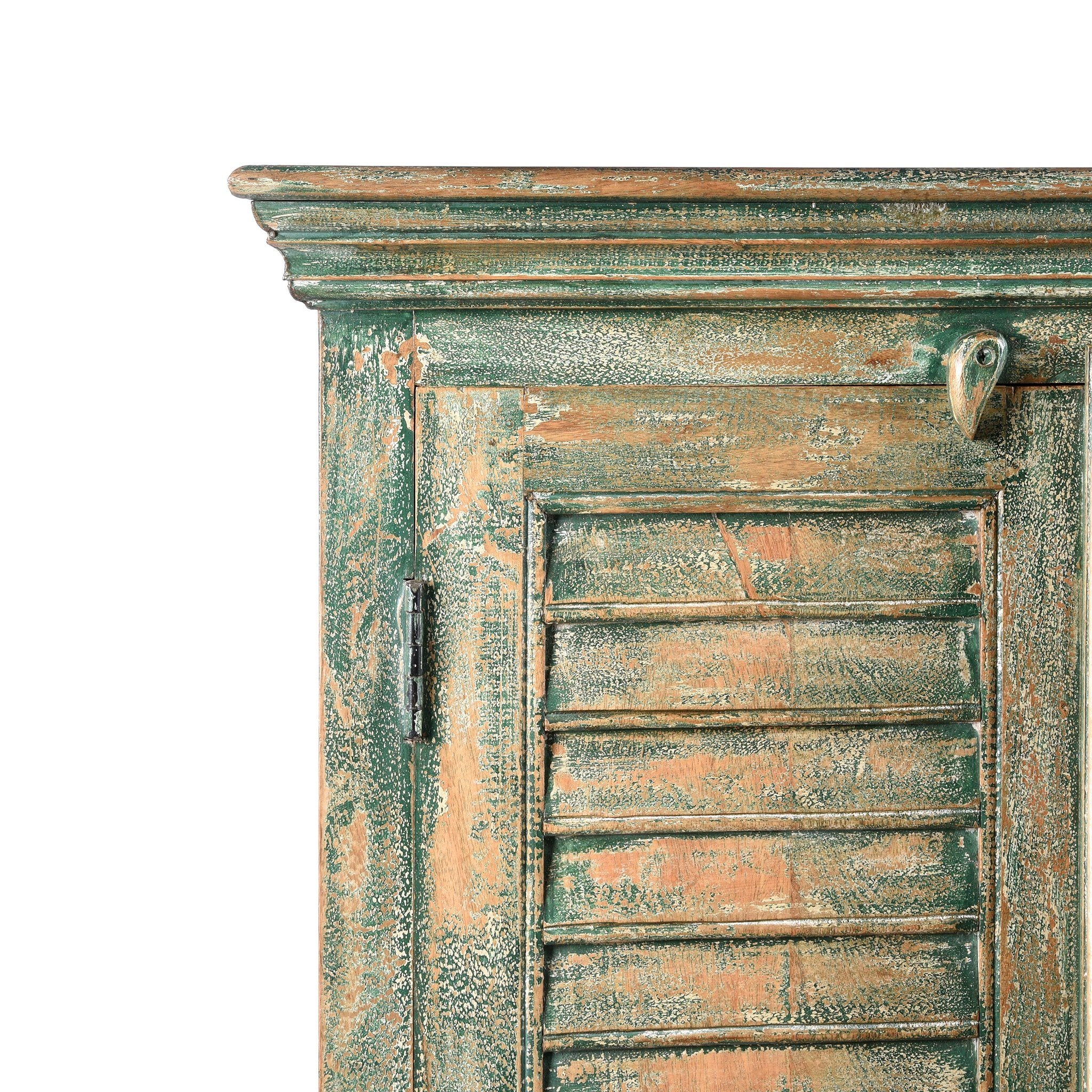 Painted Louvre Cabinet Made From Reclaimed Teak - Image 3
