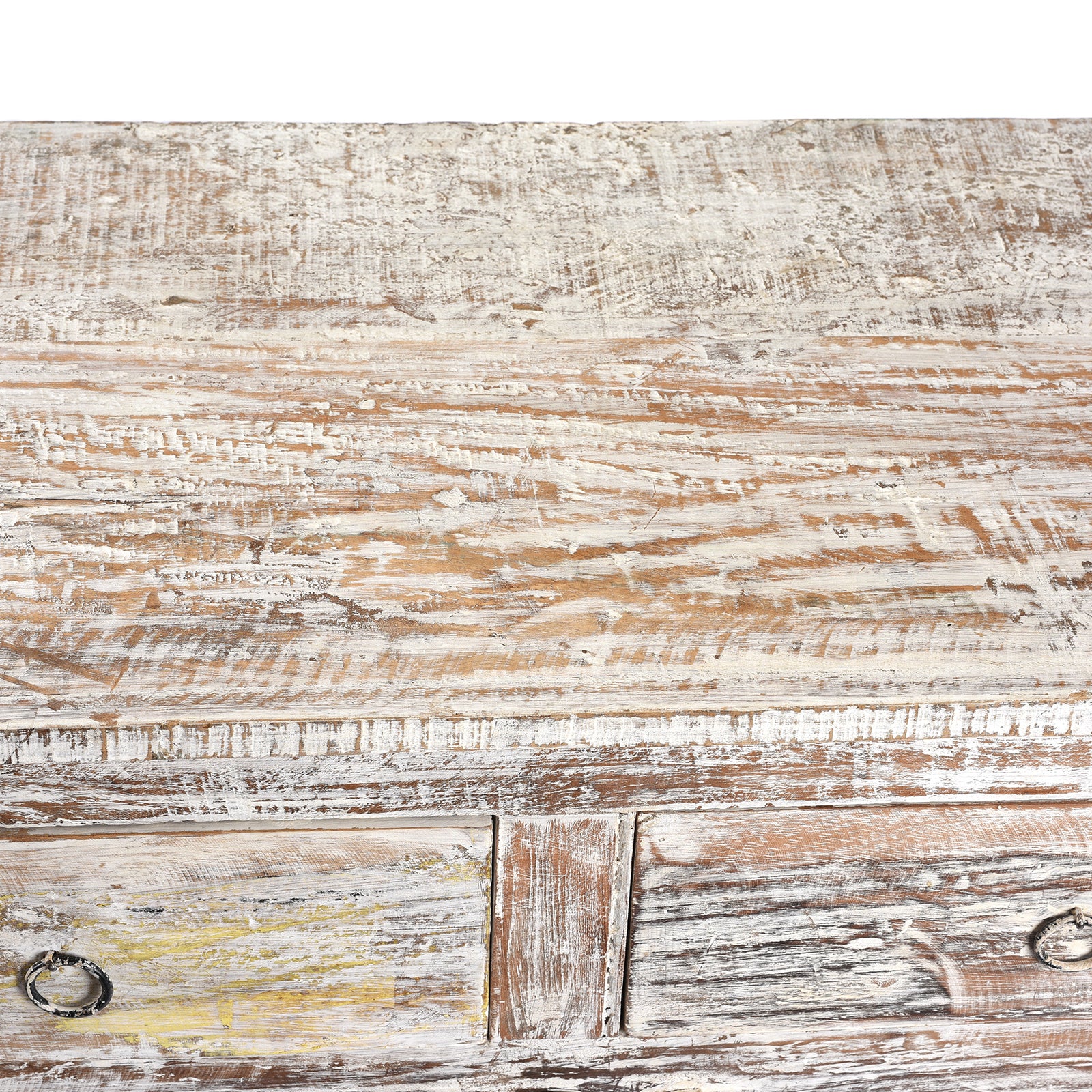 Painted Indian Louvre Cabinet Made From Reclaimed Teak - Image 8