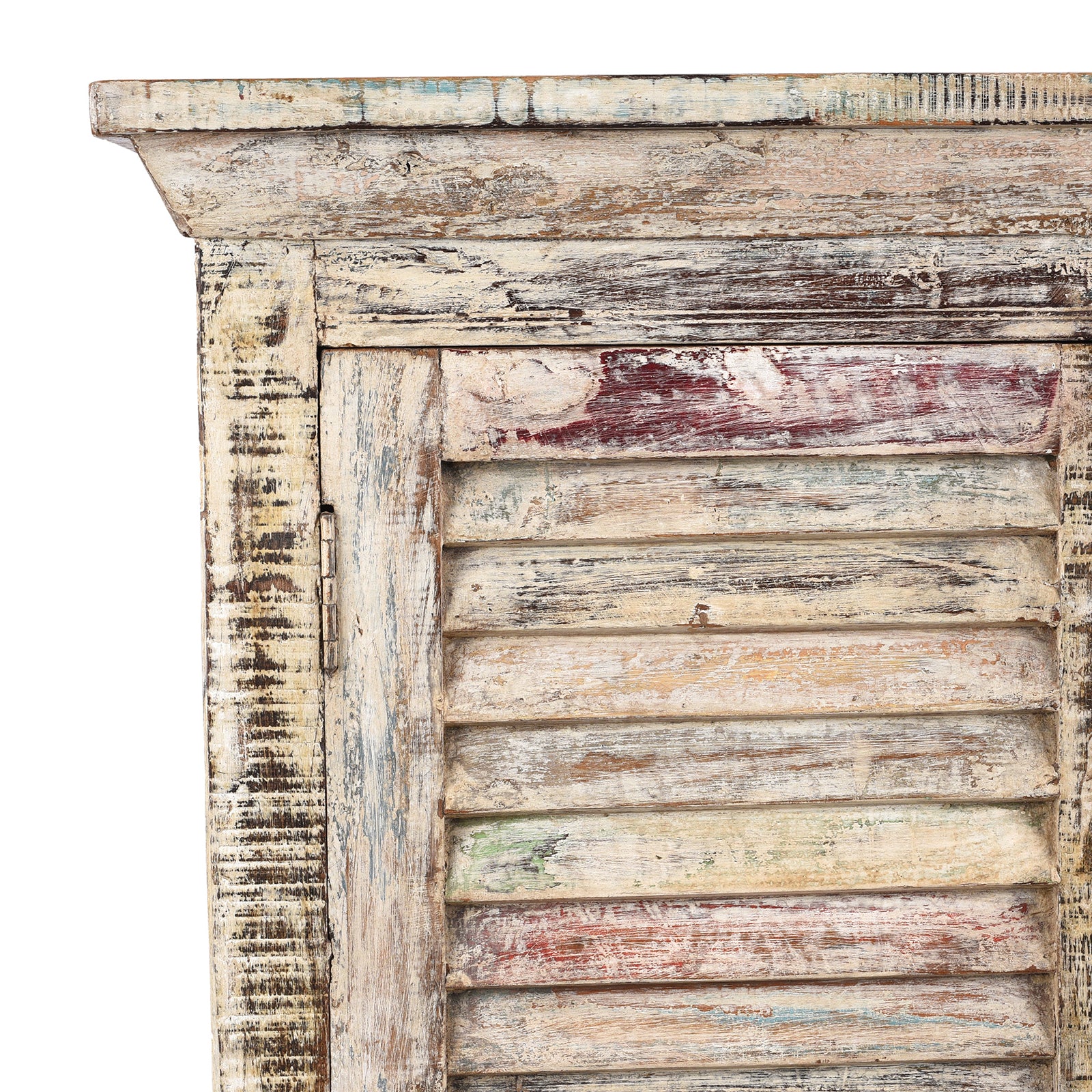 Painted Louvre Cabinet Made From Reclaimed Teak - Image 2
