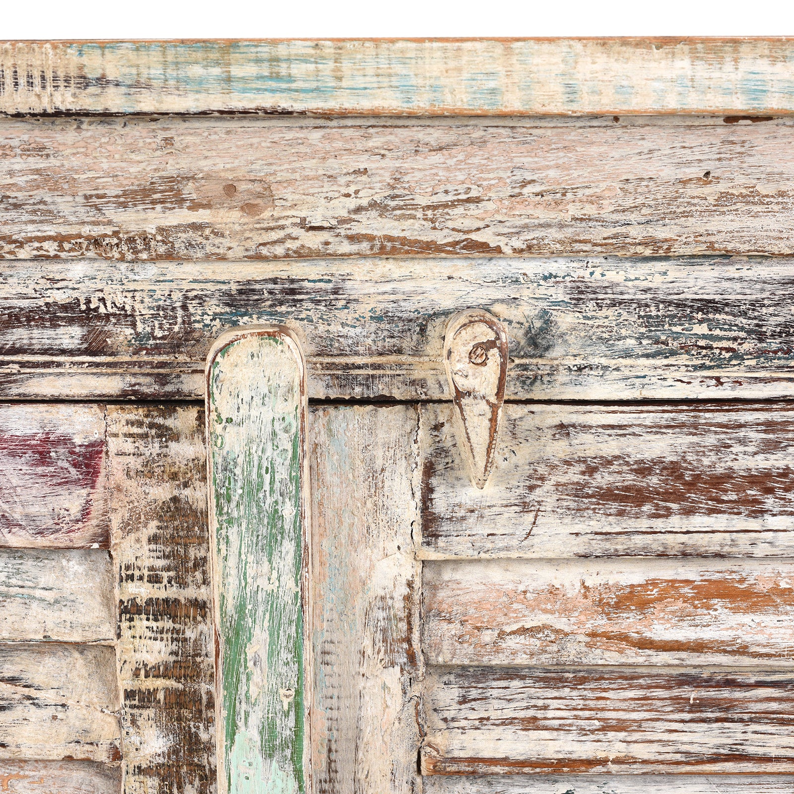 Painted Louvre Cabinet Made From Reclaimed Teak - Image 7