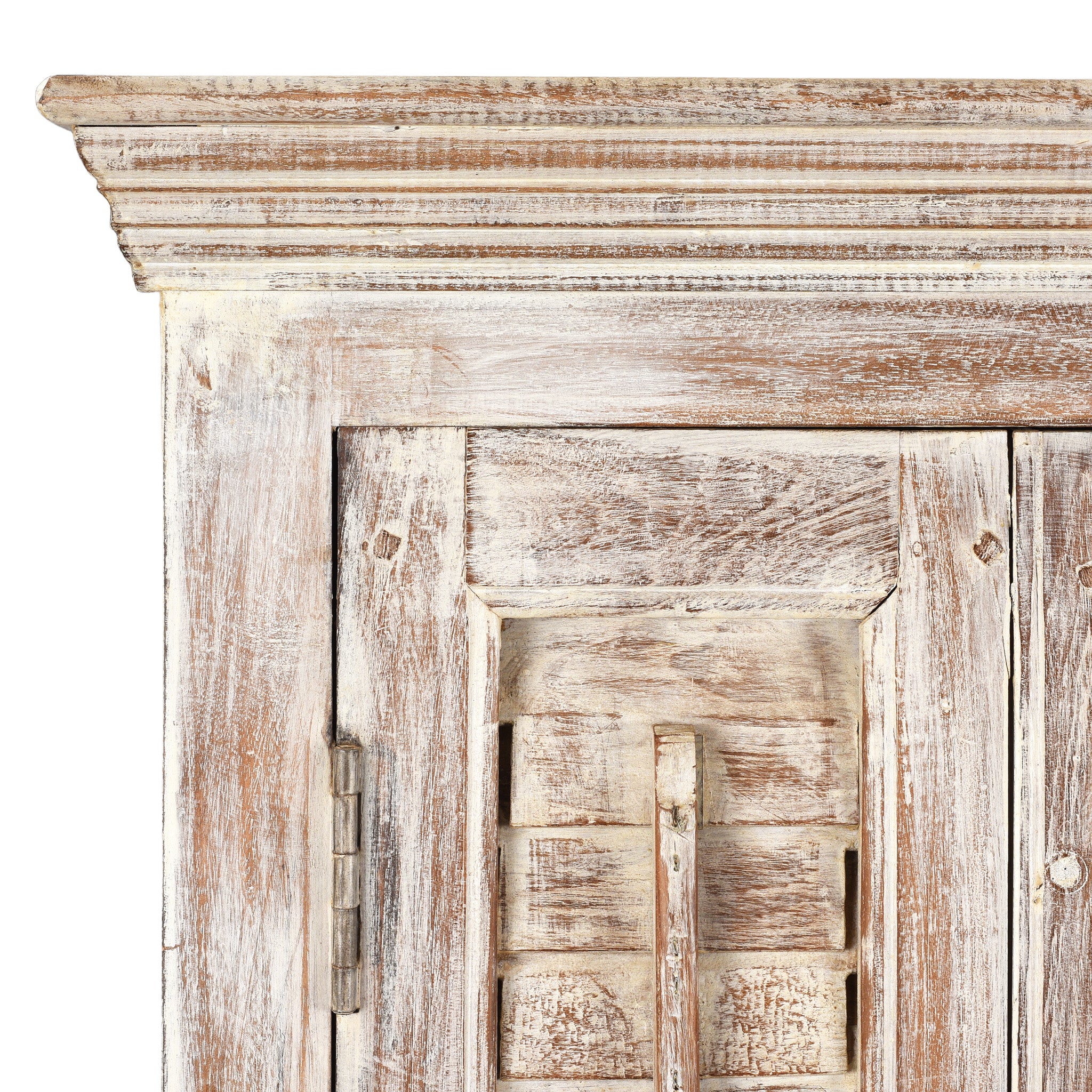 Painted Louvre Cabinet Made From Reclaimed Teak - Image 3
