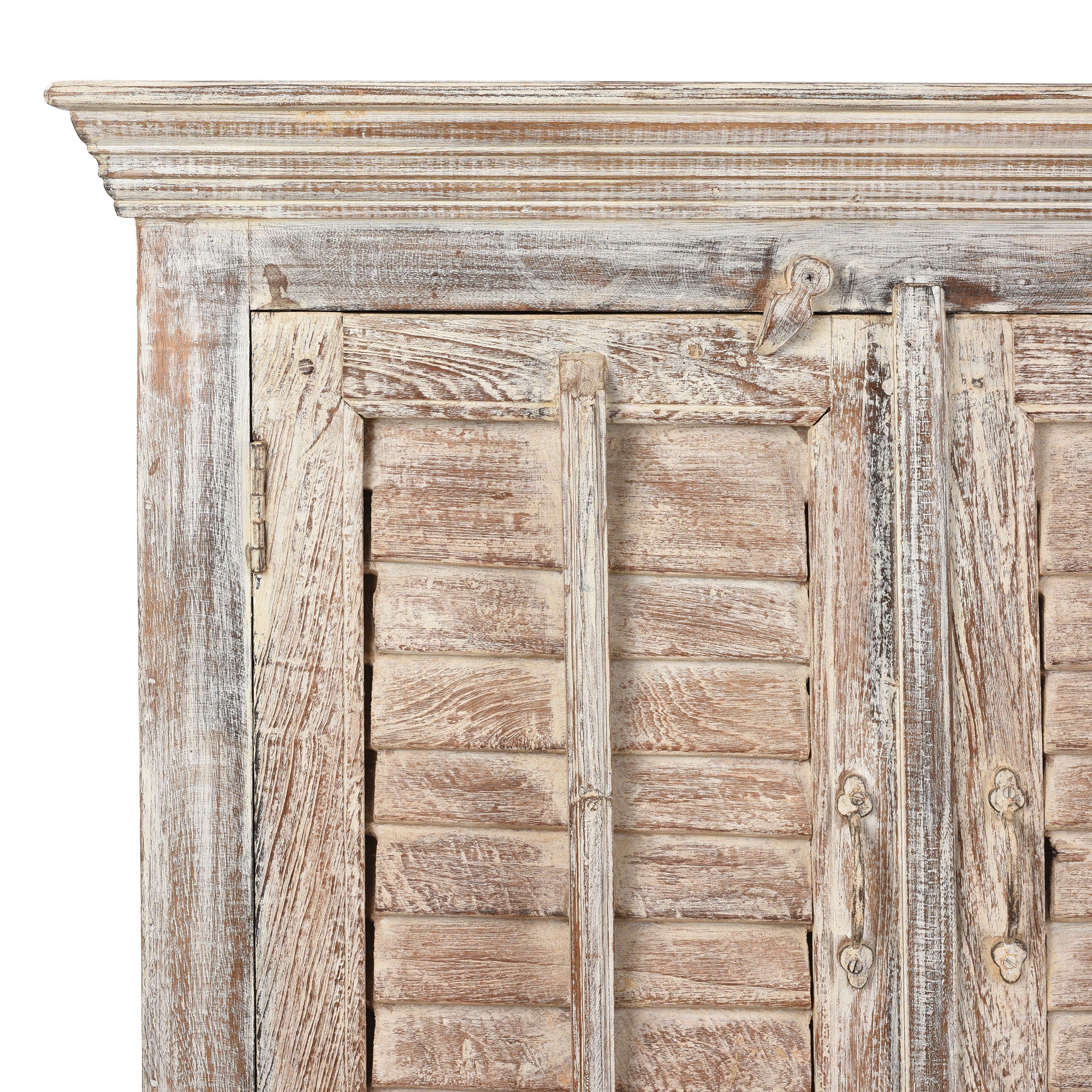 Painted Louvre Sideboard Made From Reclaimed Teak - Image 2