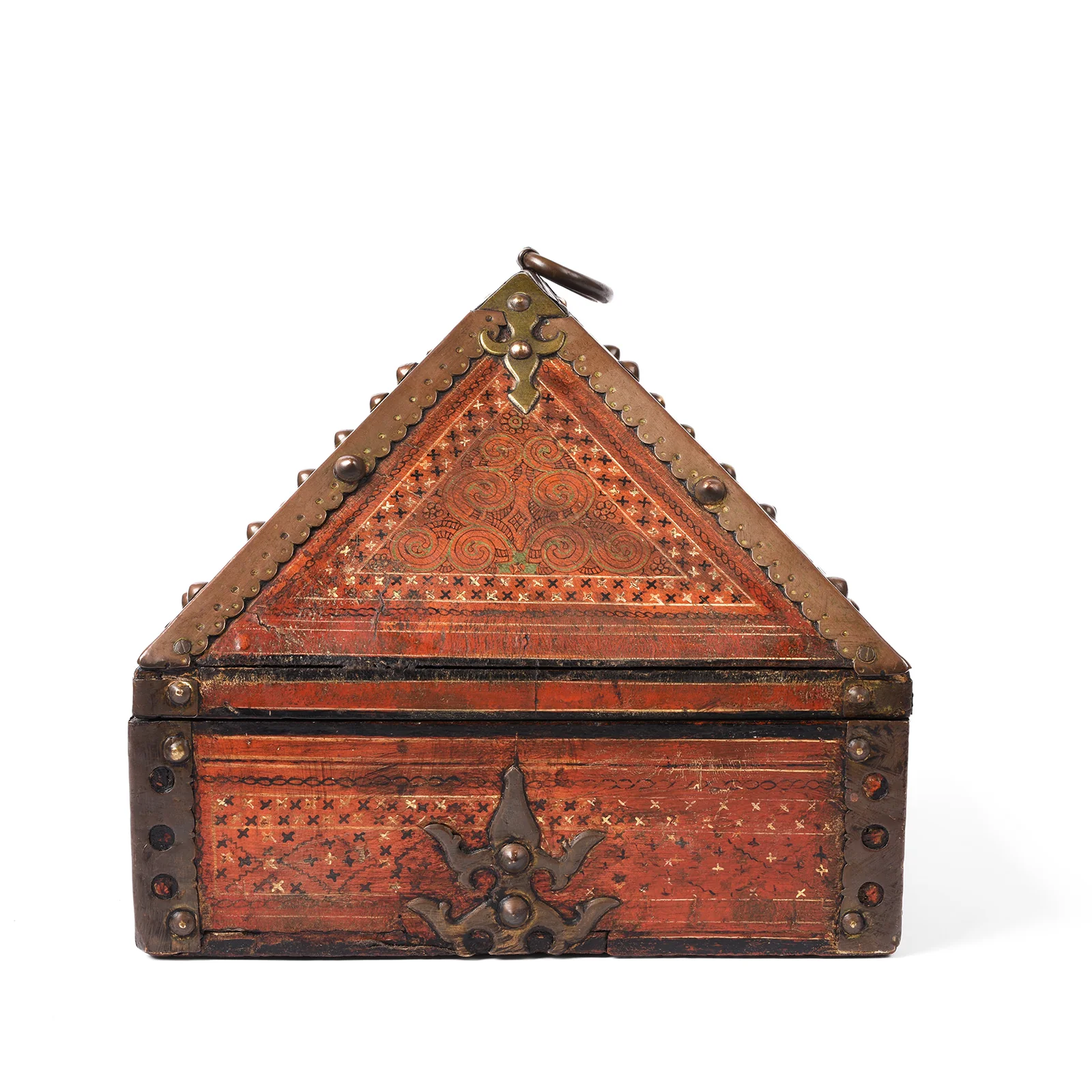 Painted Malabar Betel Nut Box From Kerala - Ca 1920 - Image 6
