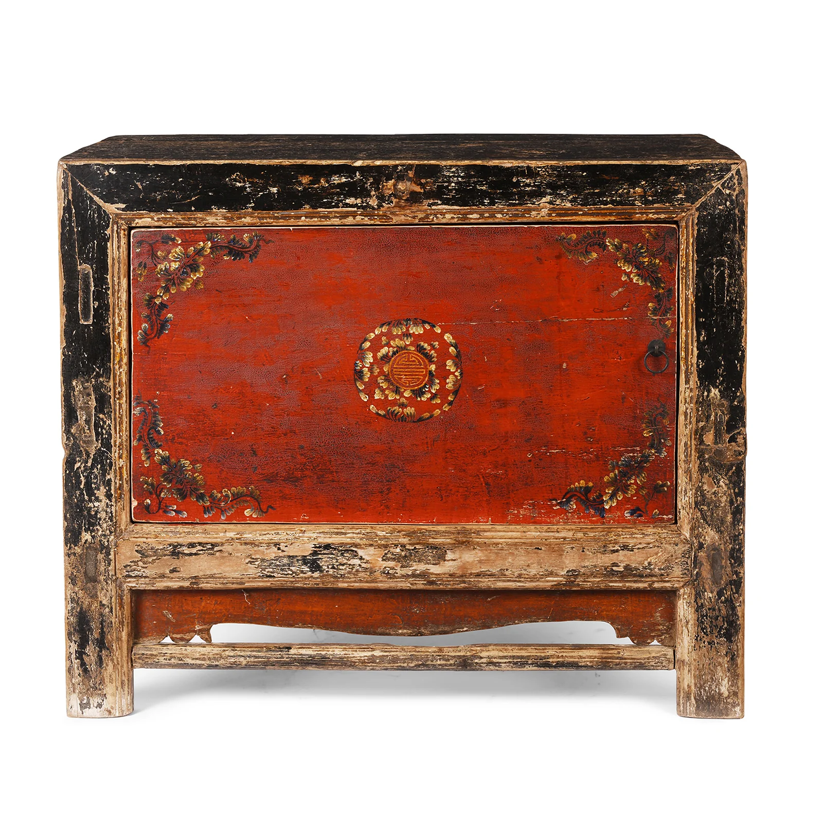 Painted Mongolian Grain Store Sideboard - 19th Century