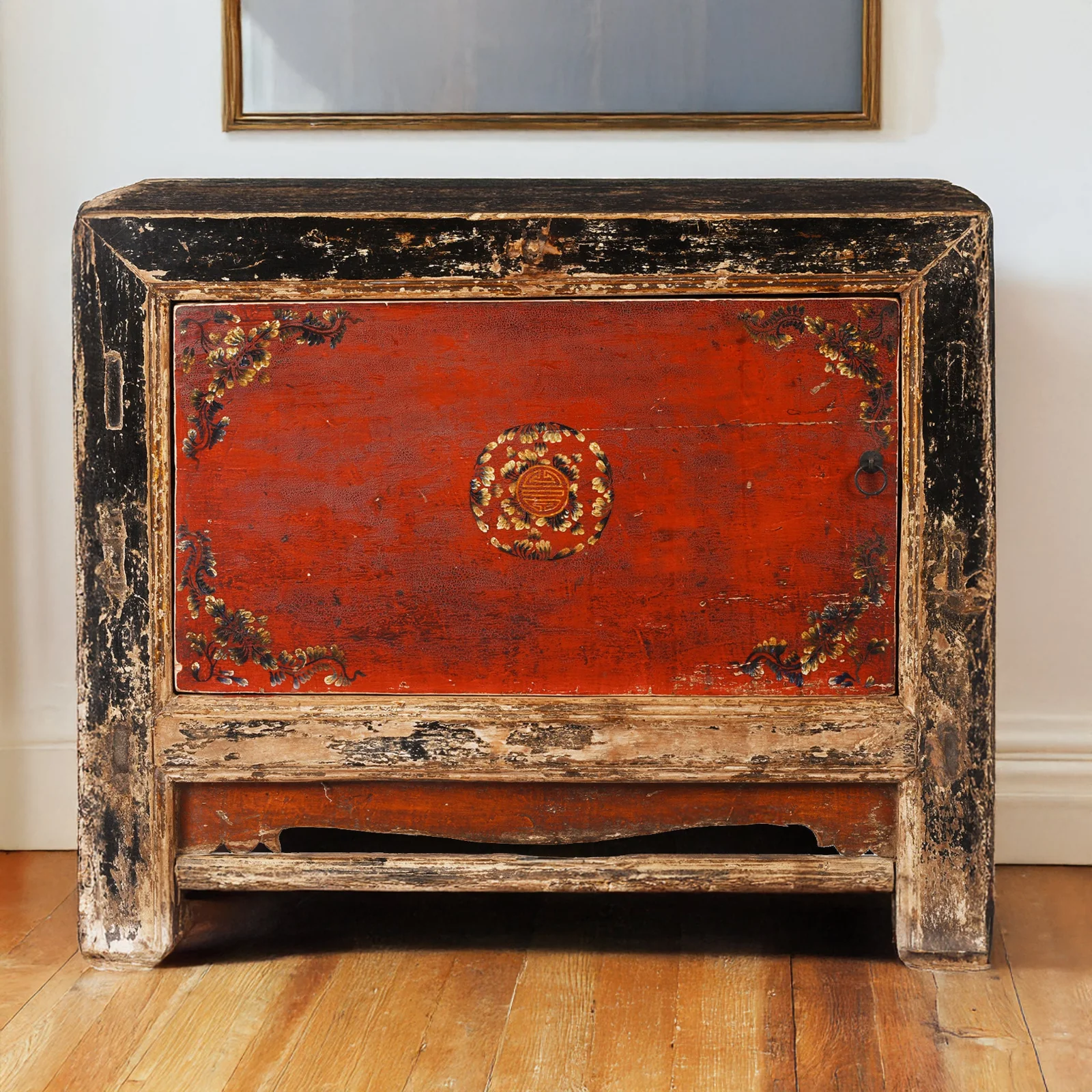 Painted Mongolian Grain Store Sideboard - 19th Century - Image 2