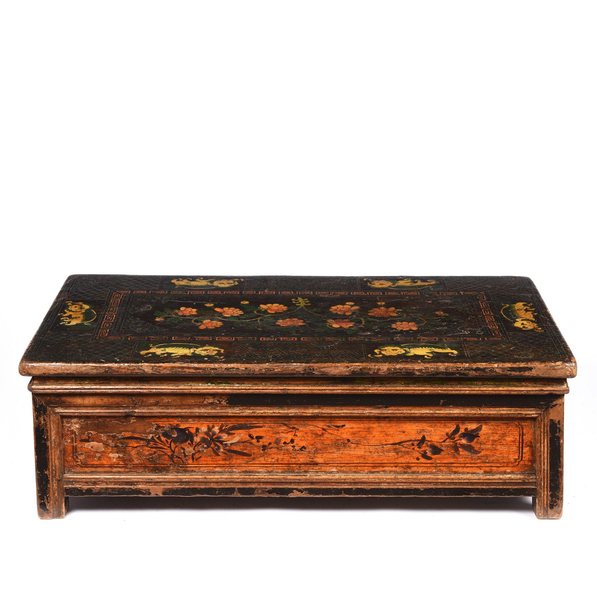 Painted Mongolian Prayer Table - 19thC - Image 4