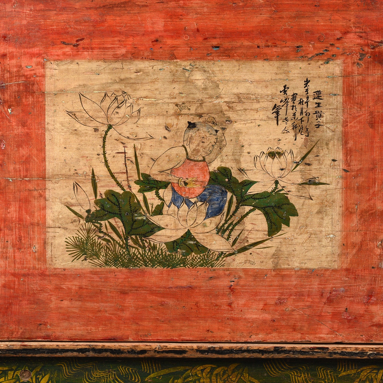 Painted Gansu Side Cabinet - Late 19th Century - Image 2