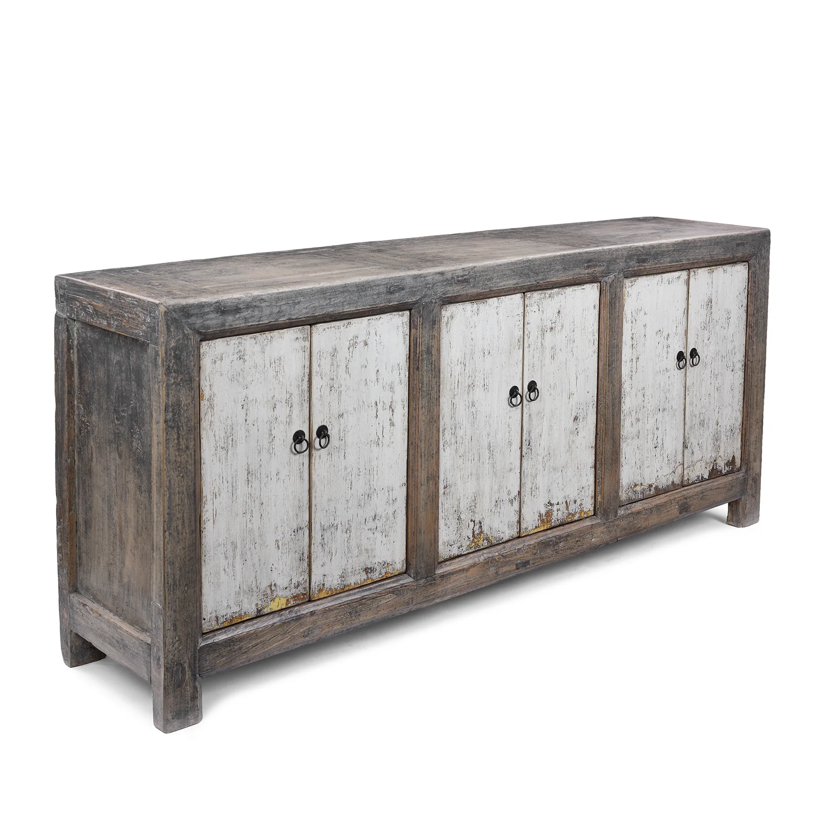 Painted 6 Door Mongolian Sideboard - Image 3