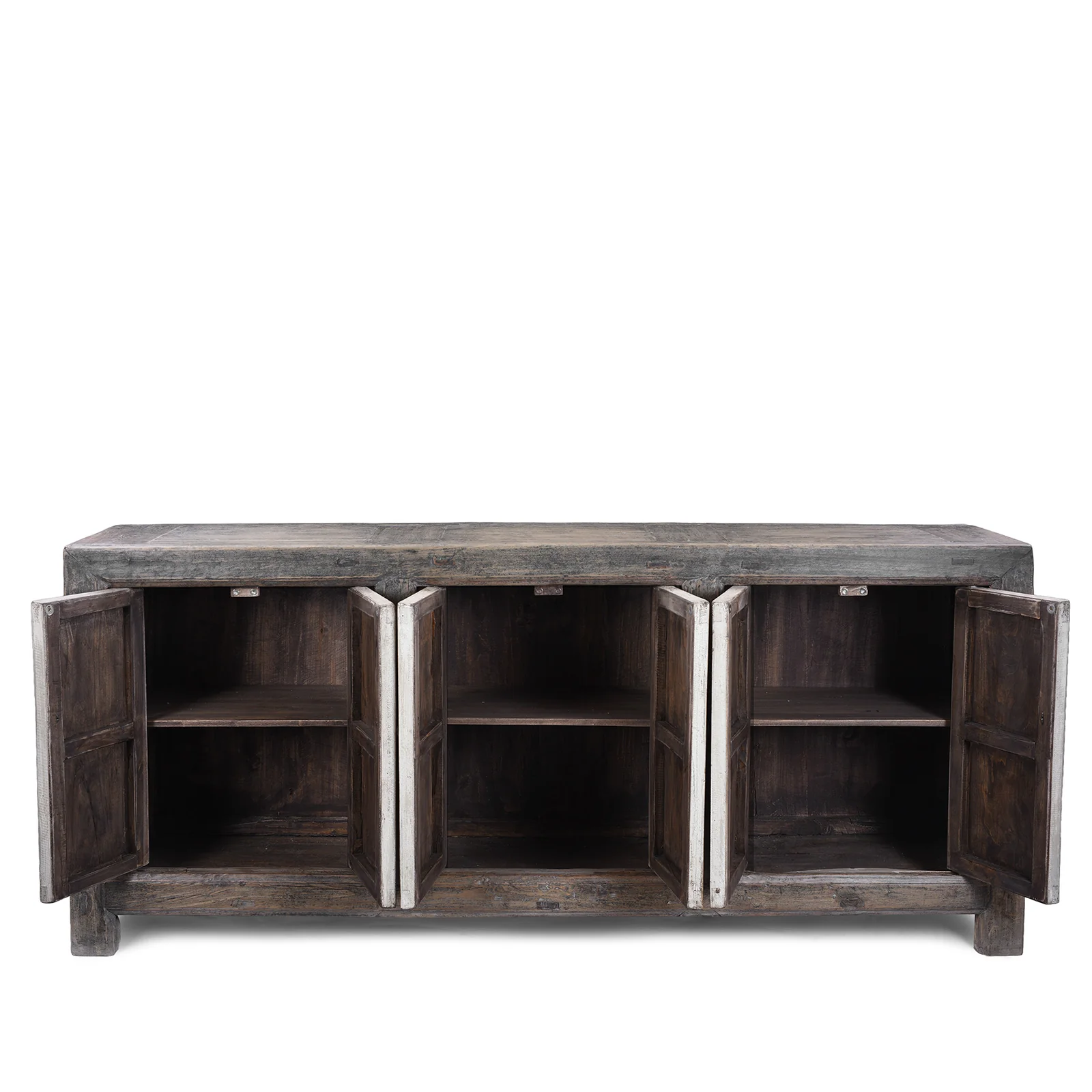 Painted 6 Door Mongolian Sideboard - Image 4