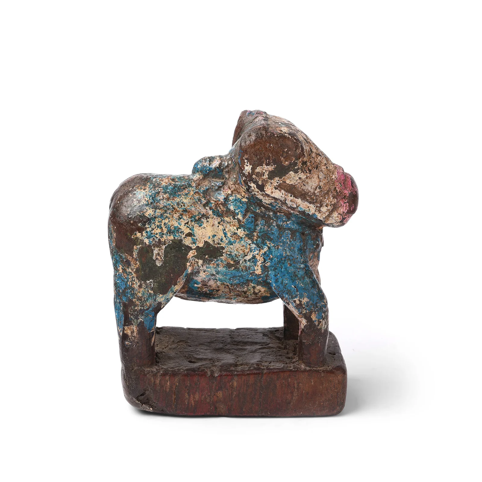 Painted Nandi Bull Toy From Andhra Pradesh - Ca 1950's