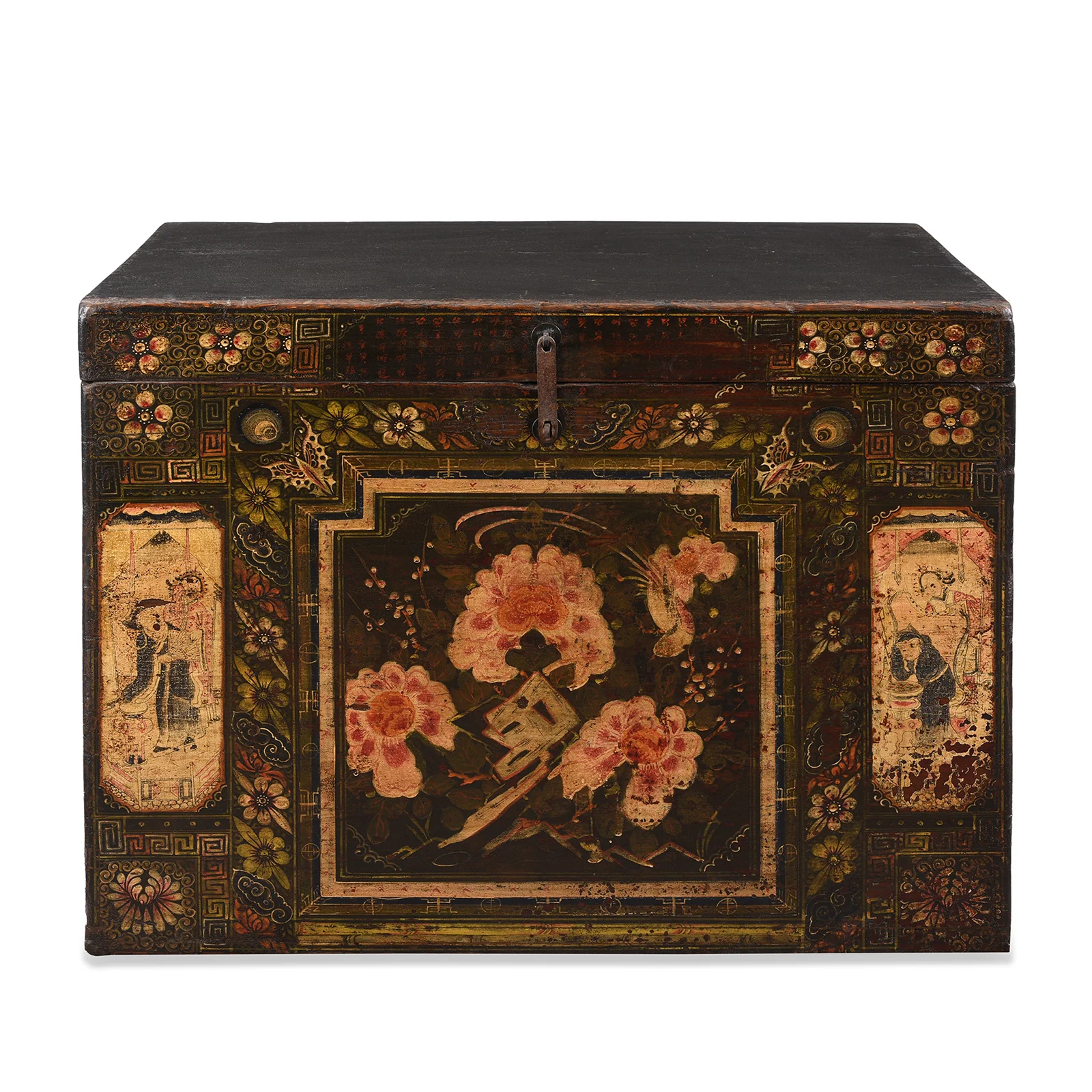 Painted Opera Chest From Shanxi - 19th Century