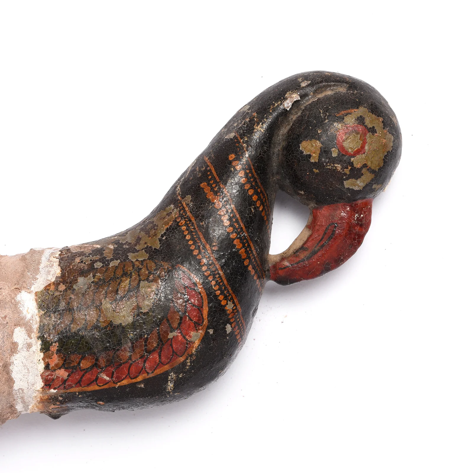 Painted Indian Stone Parrot Turban Hanger From Bikaner - 18th Century - Image 2
