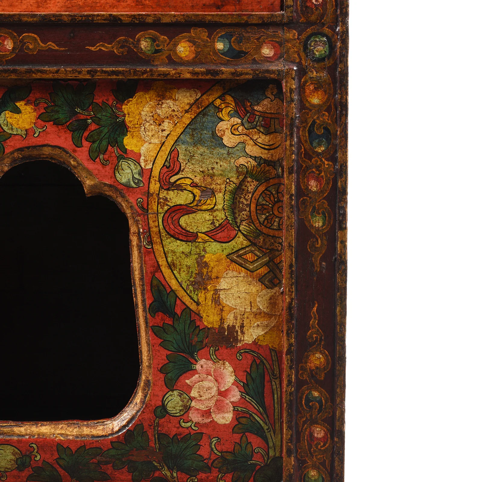 Painted Pegam Prayer Table From Tibet - Ca 1900 - Image 9