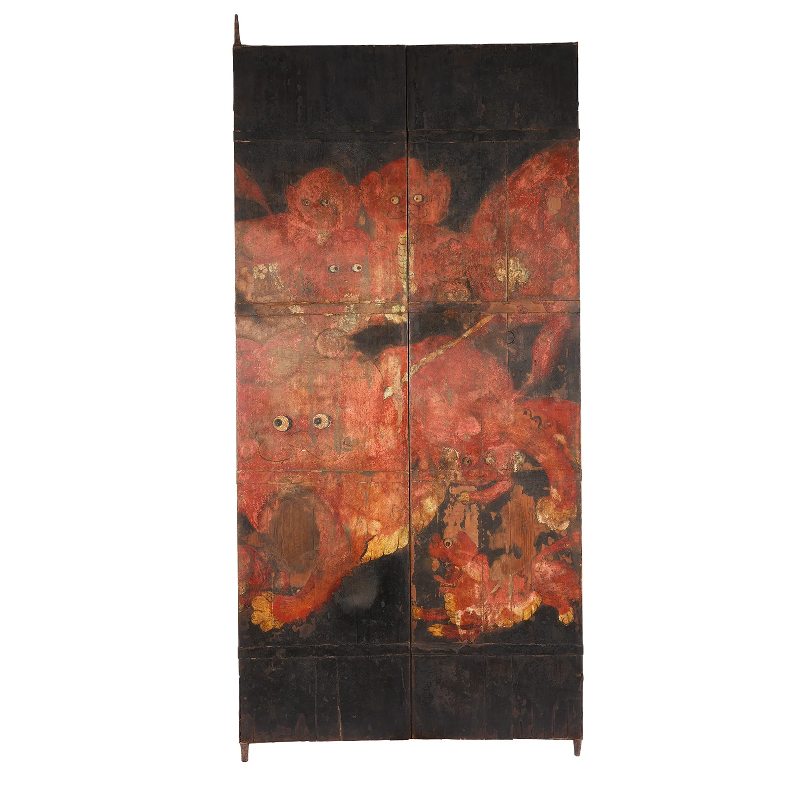 Painted Chinese Bank Doors From Shanxi - 19th Century - Image 3
