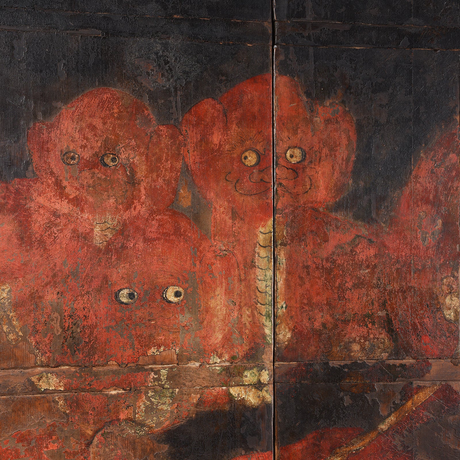 Painted Chinese Bank Doors From Shanxi - 19th Century - Image 4