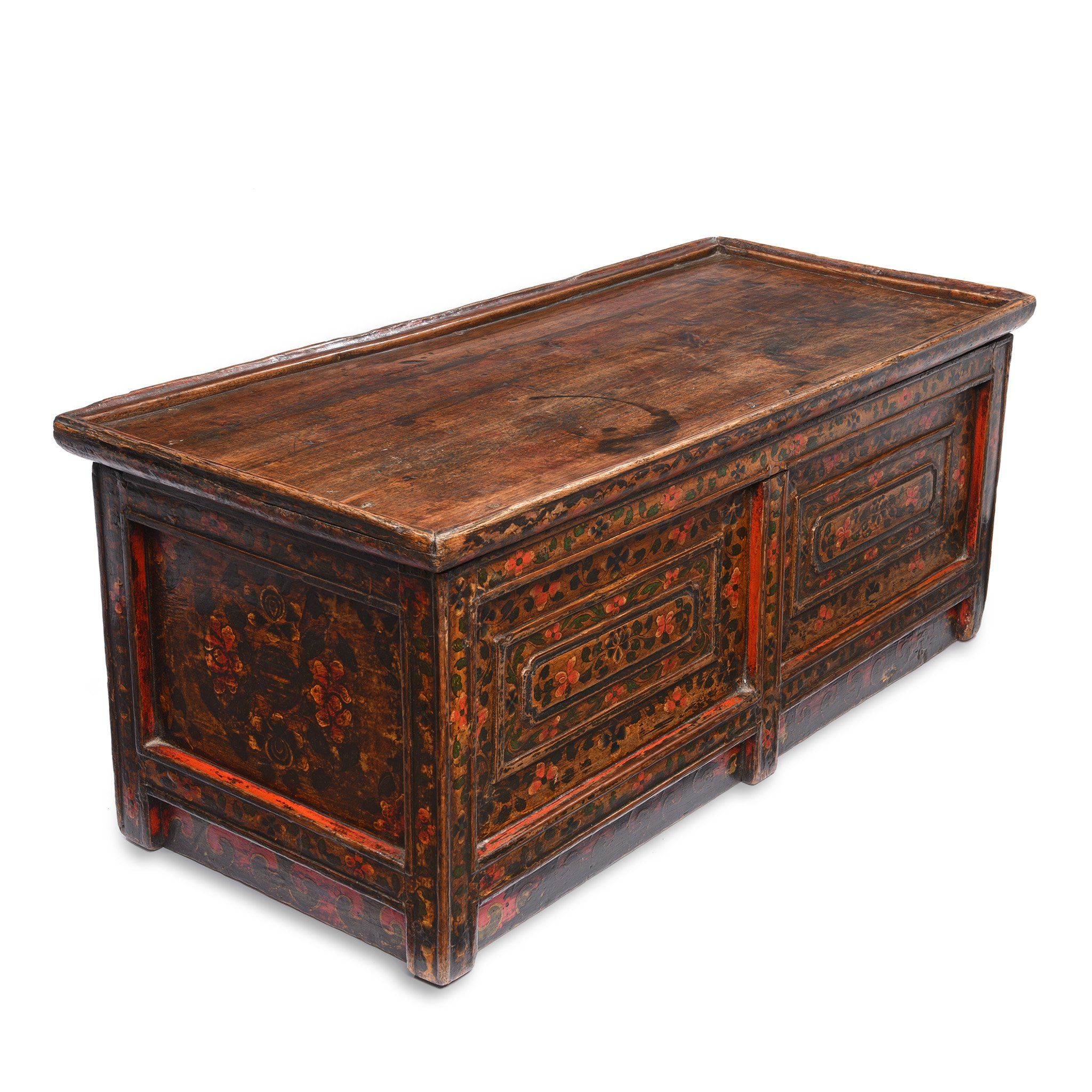 Painted Choksar Prayer Table from Tibet - 19thC - Image 3