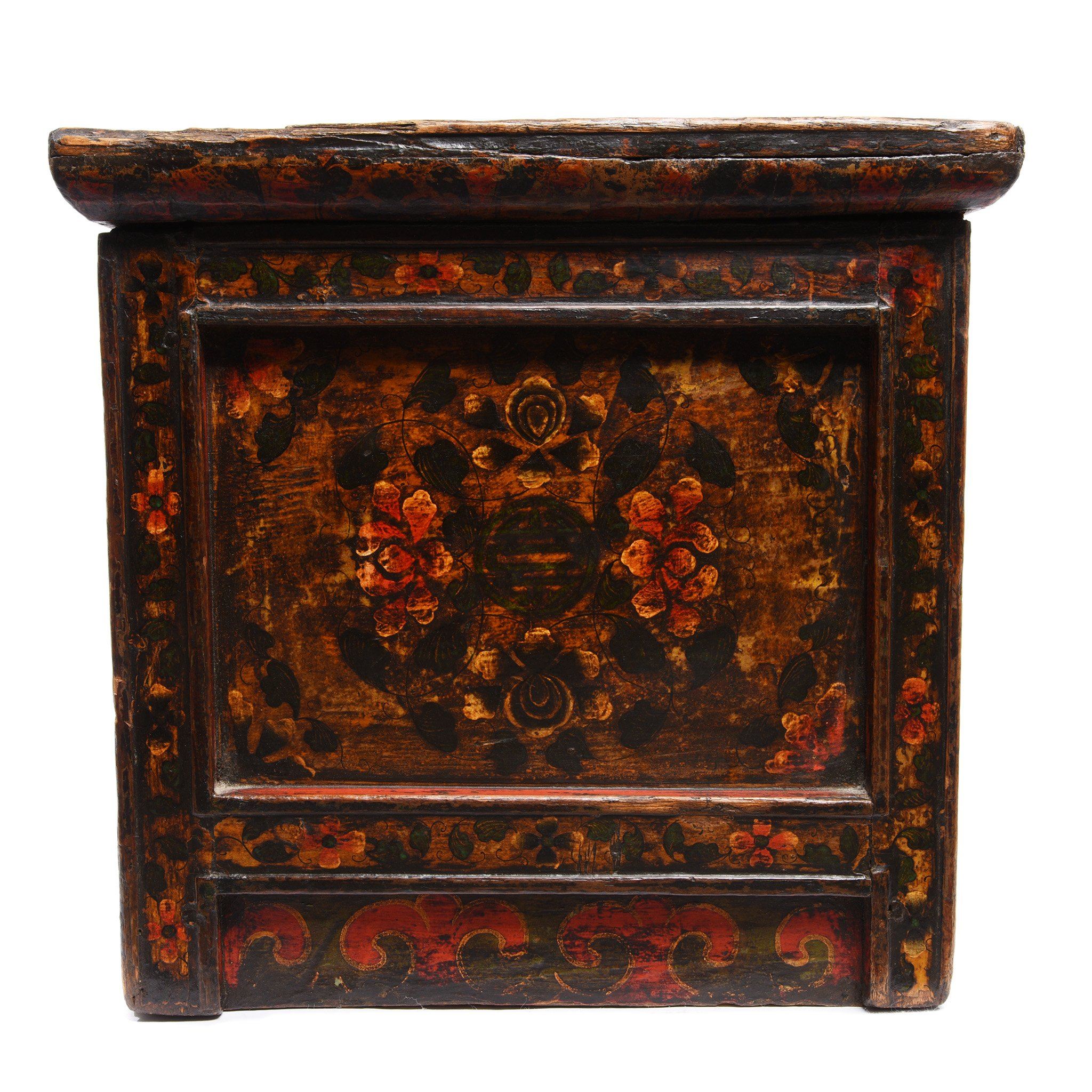 Painted Choksar Prayer Table from Tibet - 19thC - Image 4