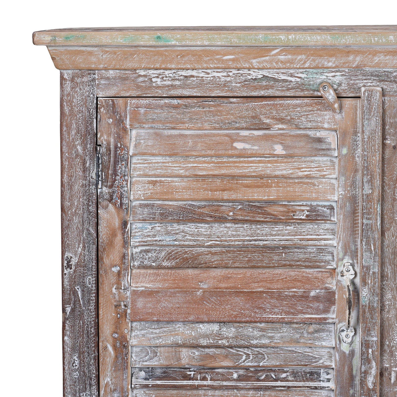 Painted Reclaimed Teak Louvre Sideboard - Image 2