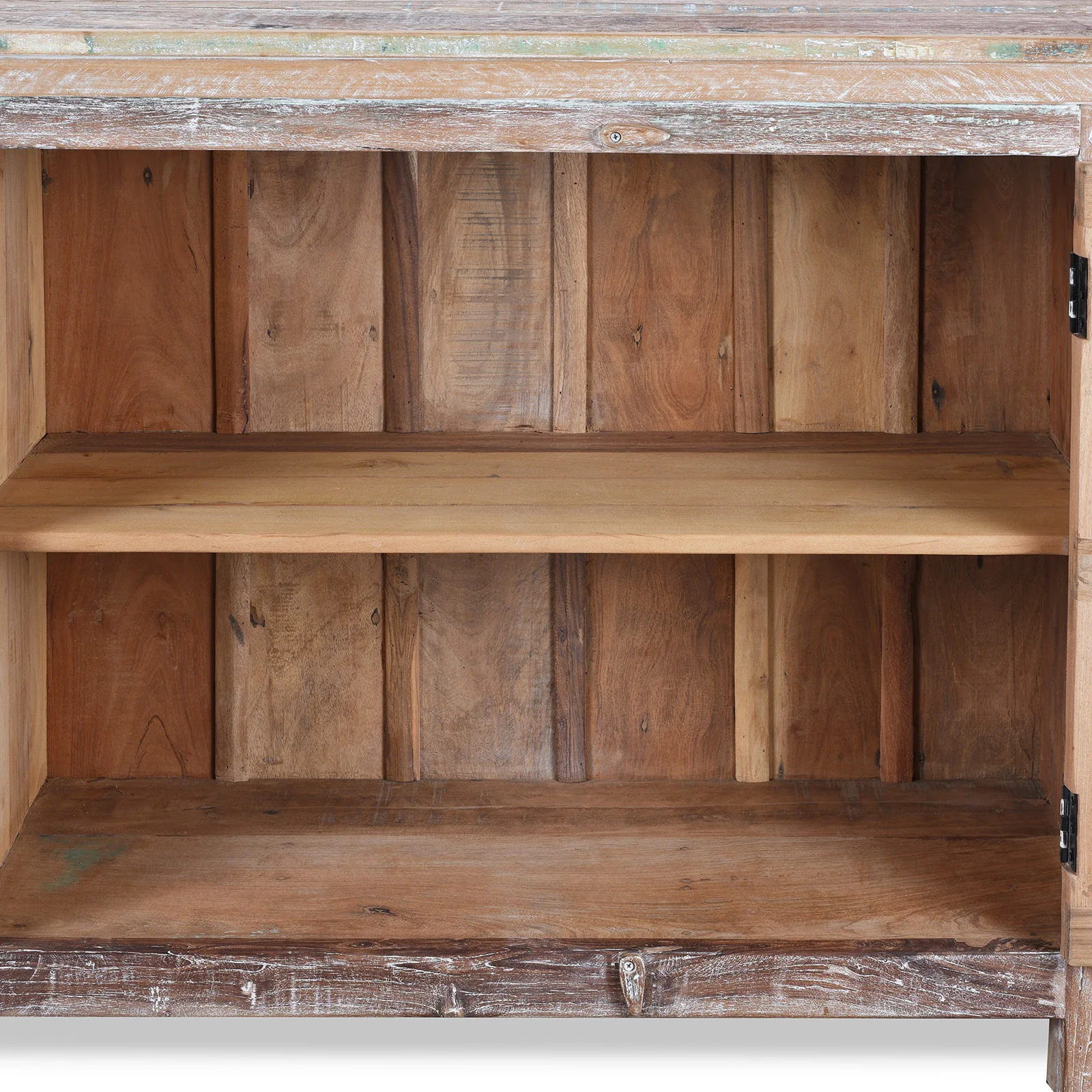 Painted Reclaimed Teak Louvre Sideboard - Image 4