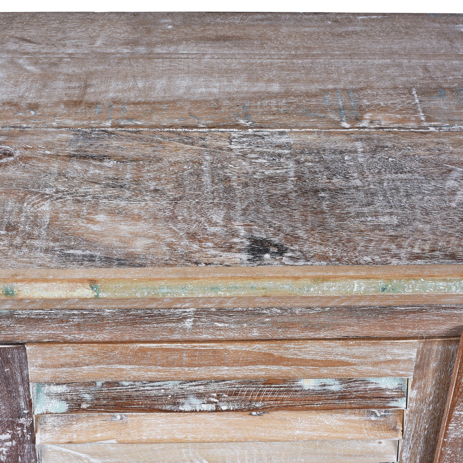 Painted Reclaimed Teak Louvre Sideboard - Image 7