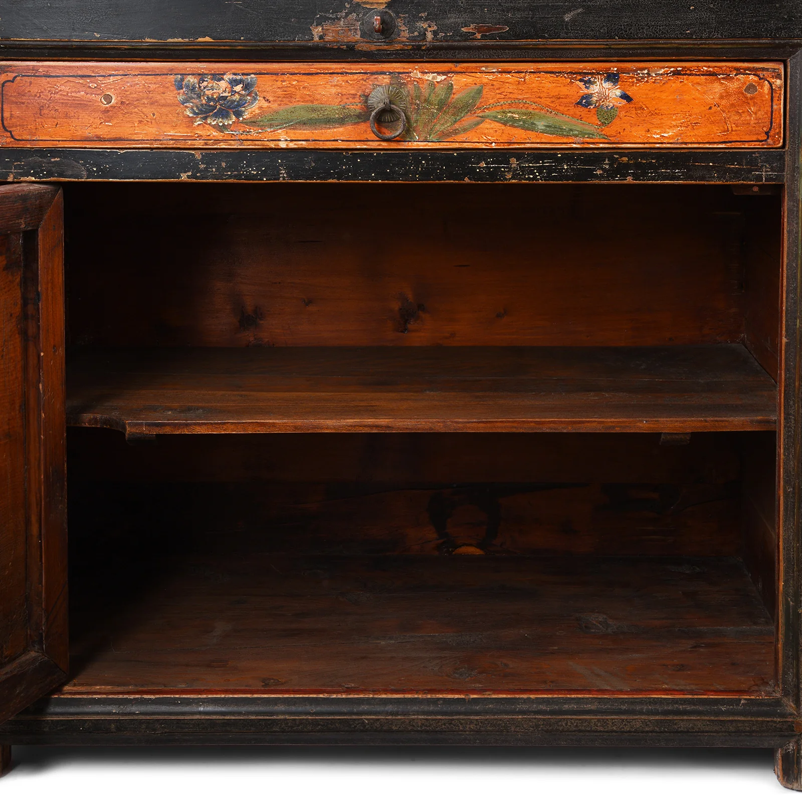 Painted Red & Black Gansu Sideboard - 19th Century - Image 12