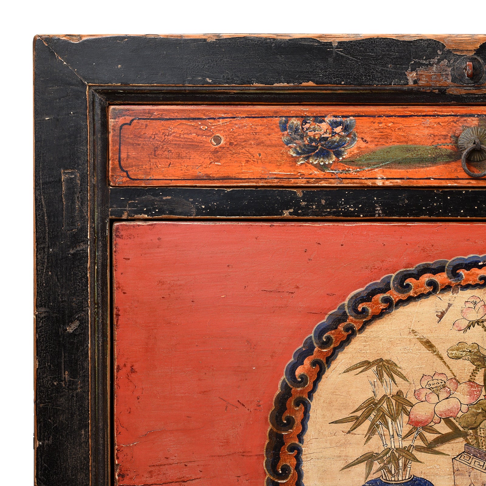 Painted Red & Black Gansu Sideboard - 19th Century - Image 3