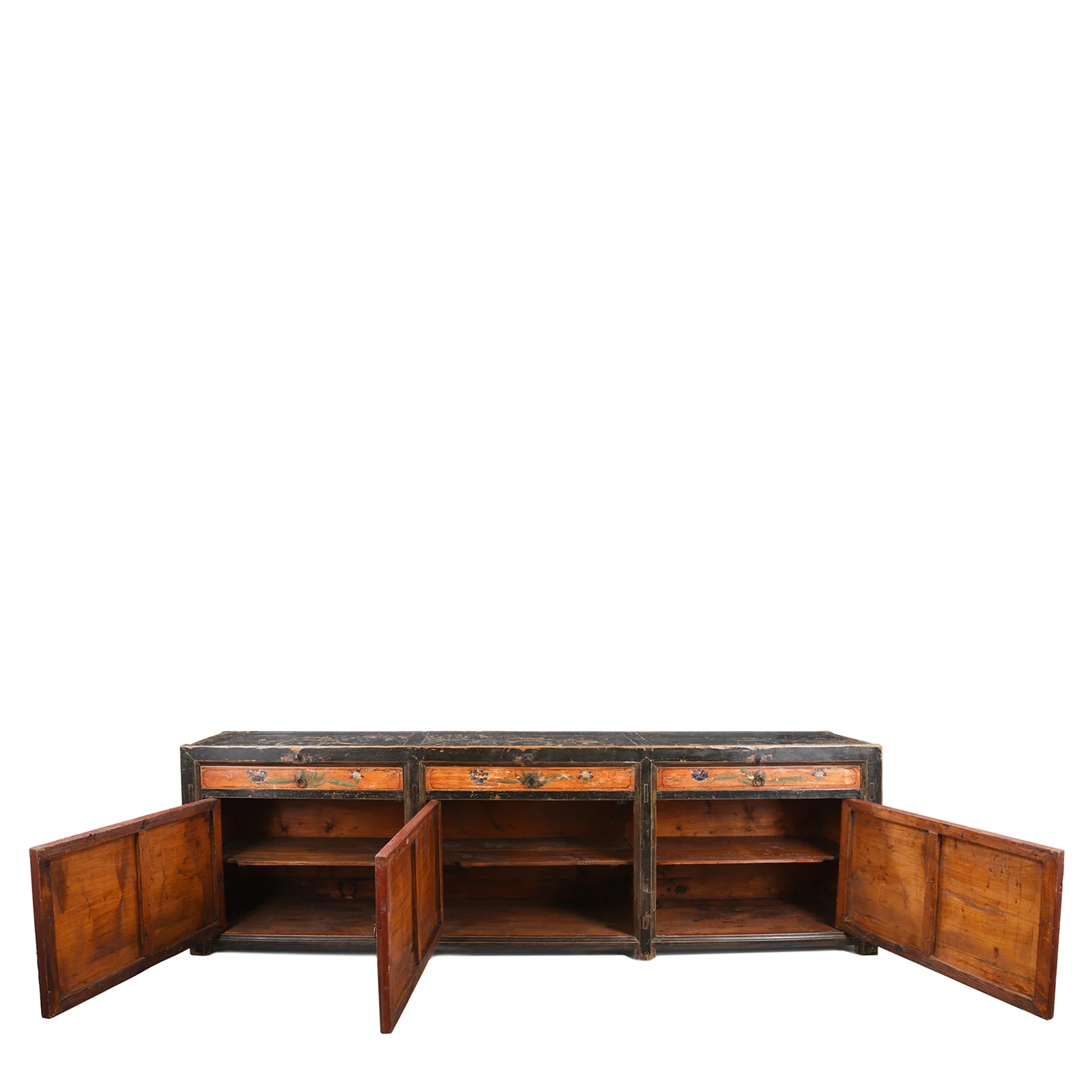 Painted Red & Black Gansu Sideboard - 19th Century - Image 4