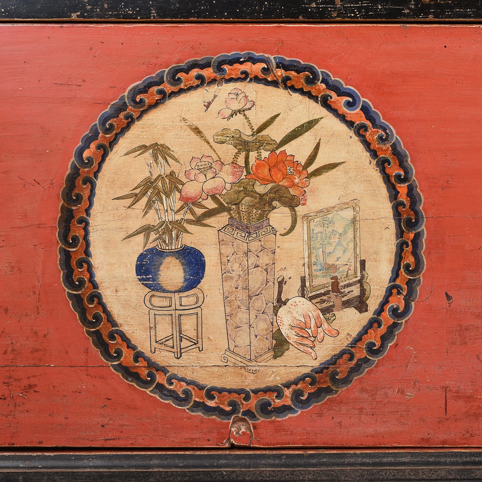 Painted Red & Black Gansu Sideboard - 19th Century - Image 6