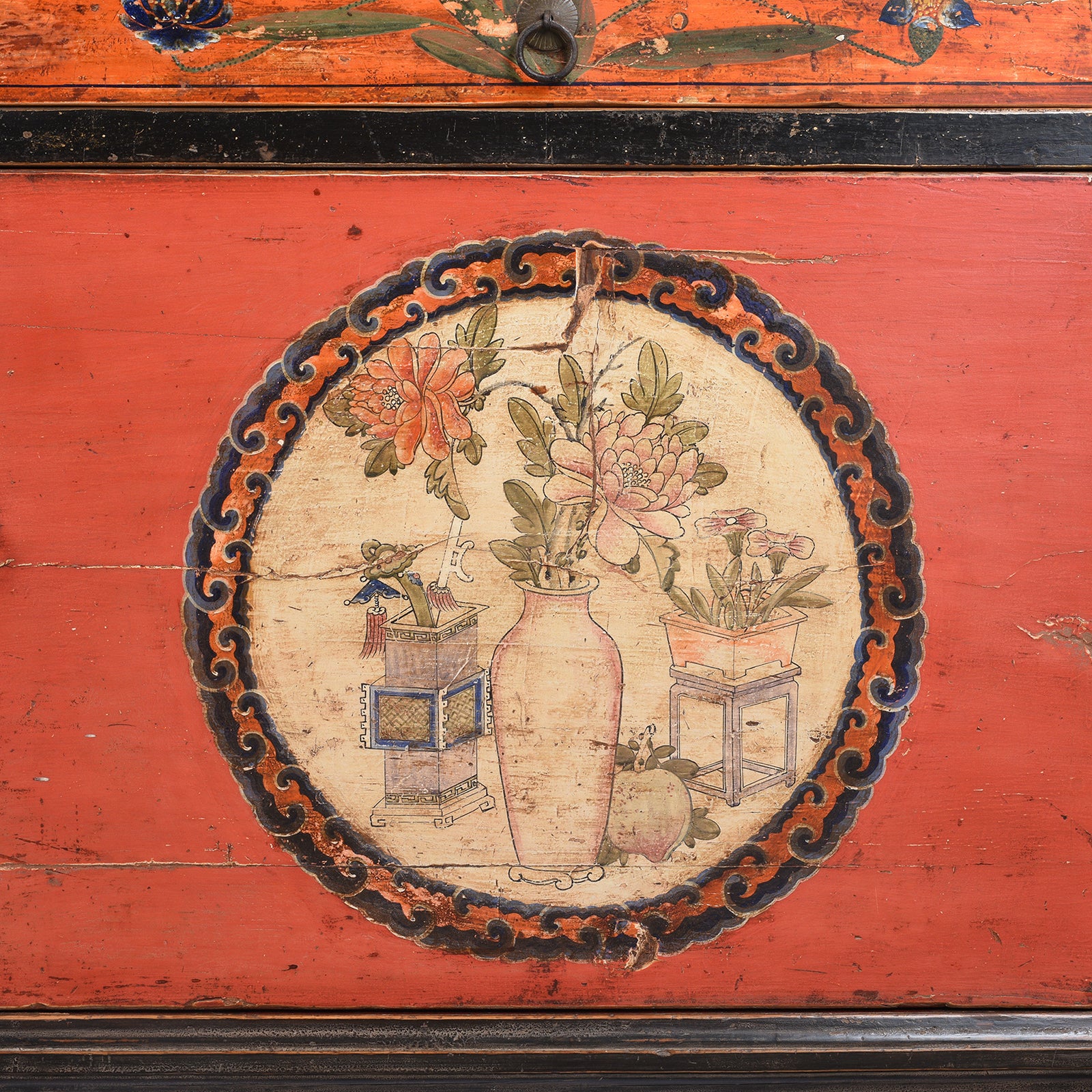 Painted Red & Black Gansu Sideboard - 19th Century - Image 7