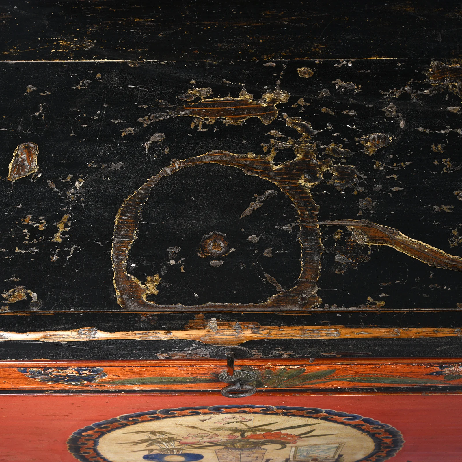 Painted Red & Black Gansu Sideboard - 19th Century - Image 9