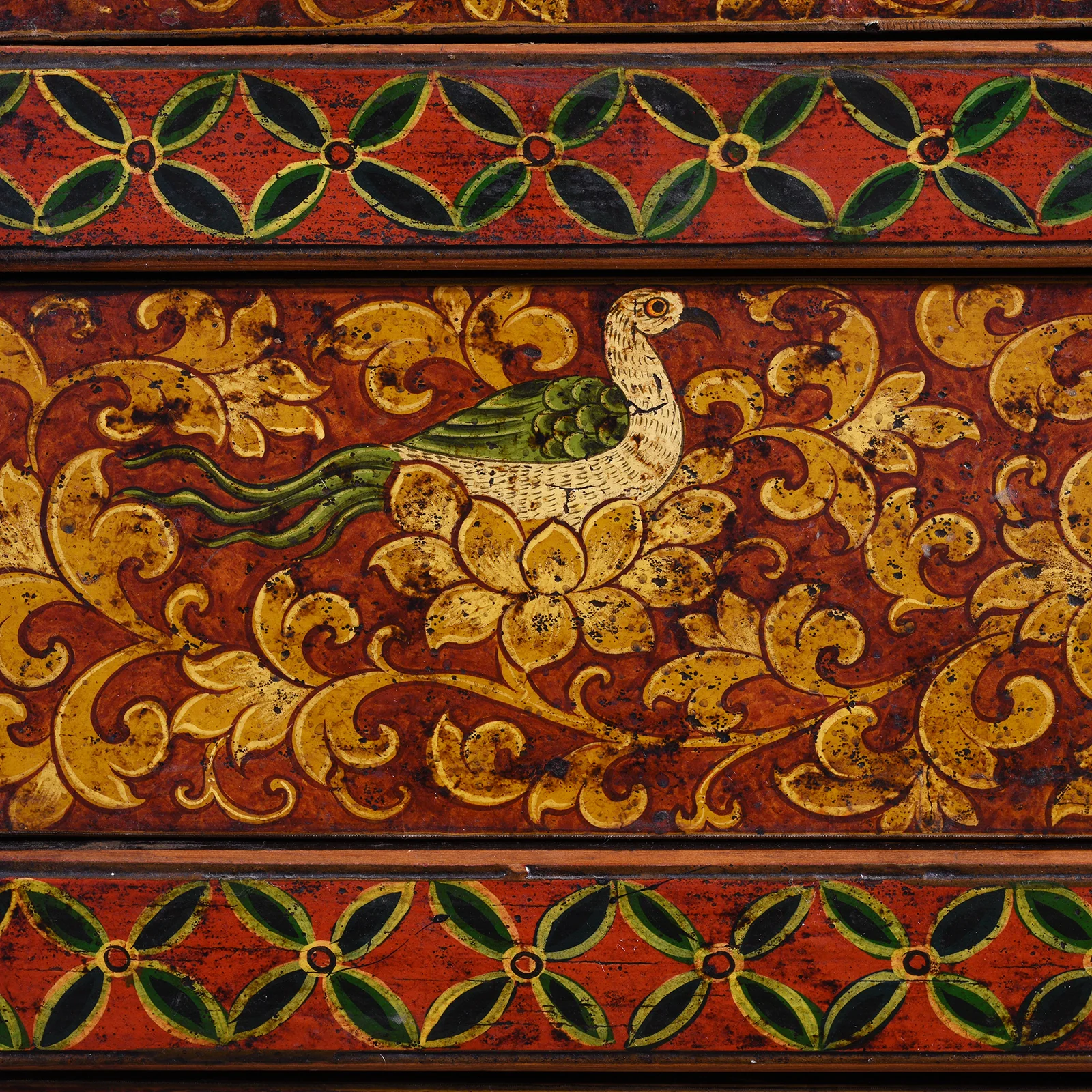 Painted Reproduction Tall Tibetan Cabinet - Image 7