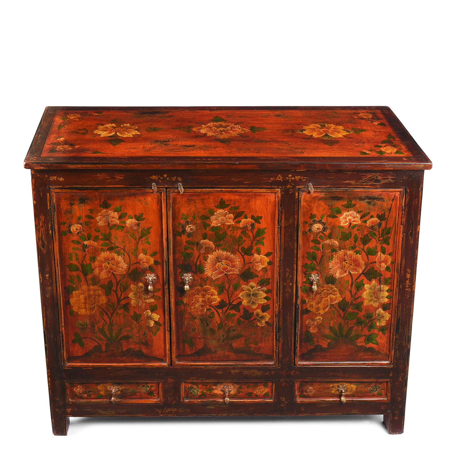 Reproduction Painted Tibetan Cabinet - Image 2