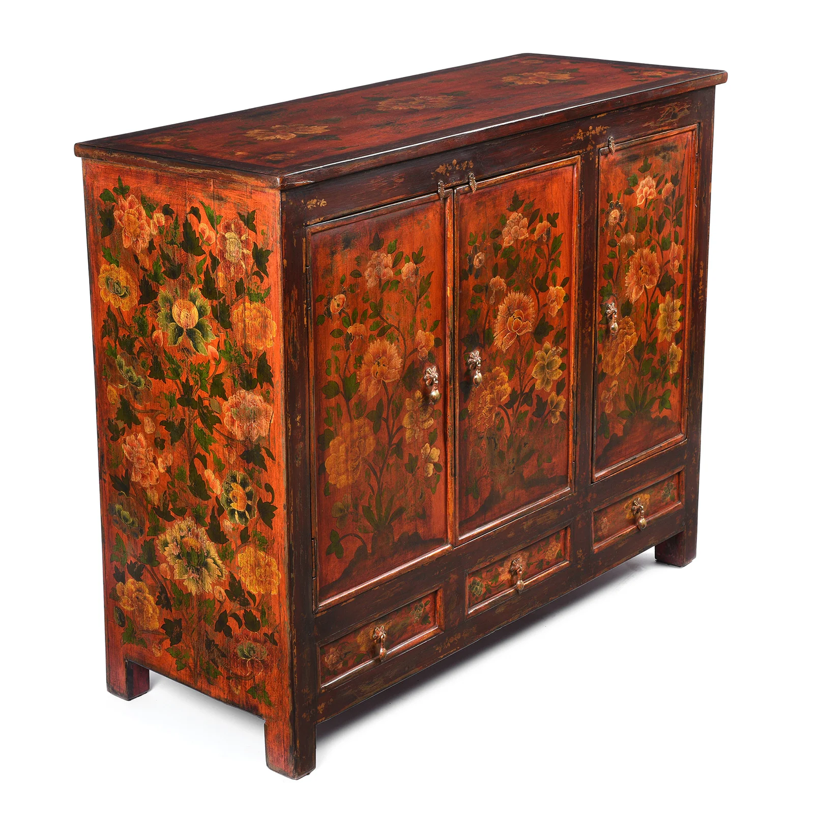 Reproduction Painted Tibetan Cabinet - Image 4